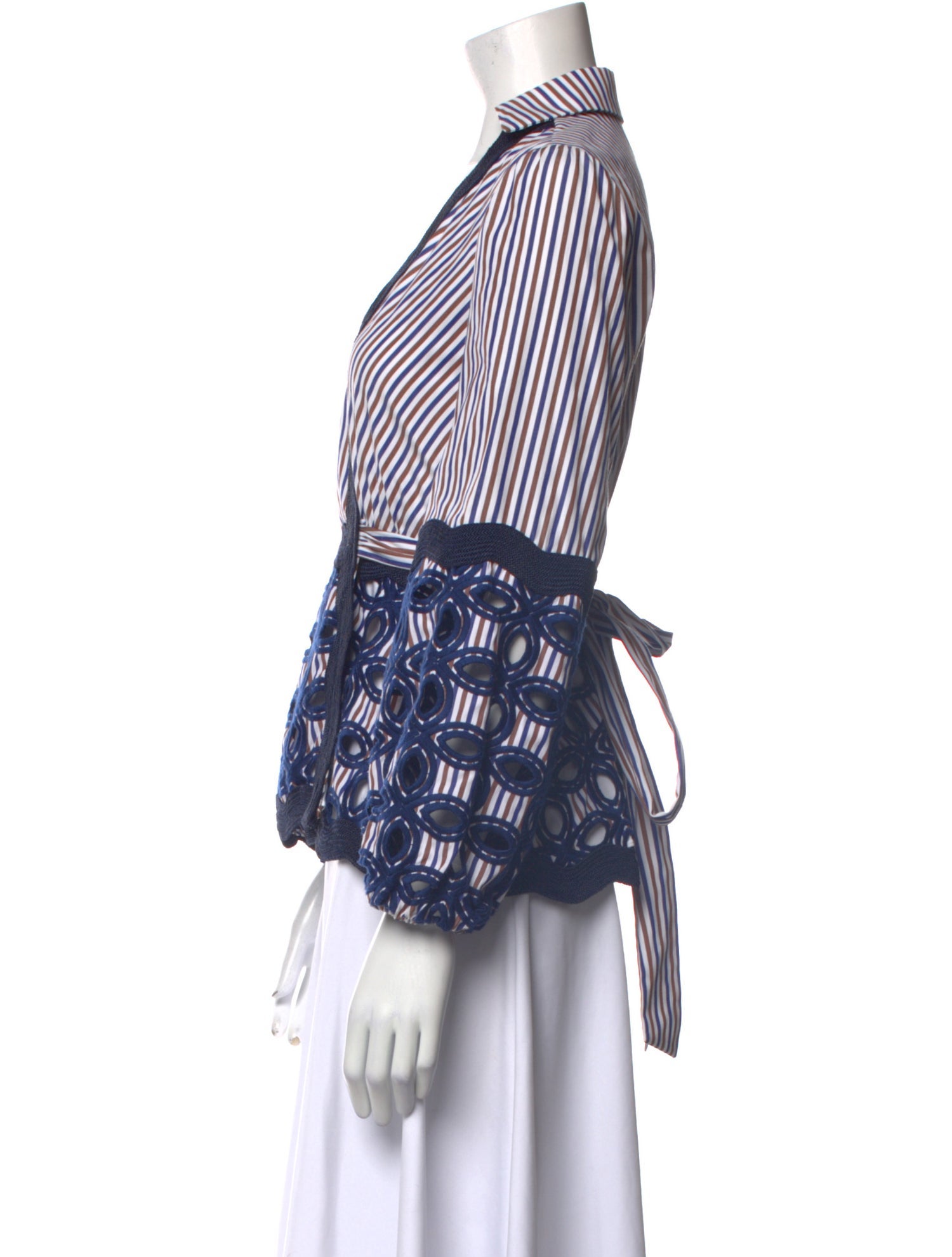 Alexis Striped V-Neck Blouse