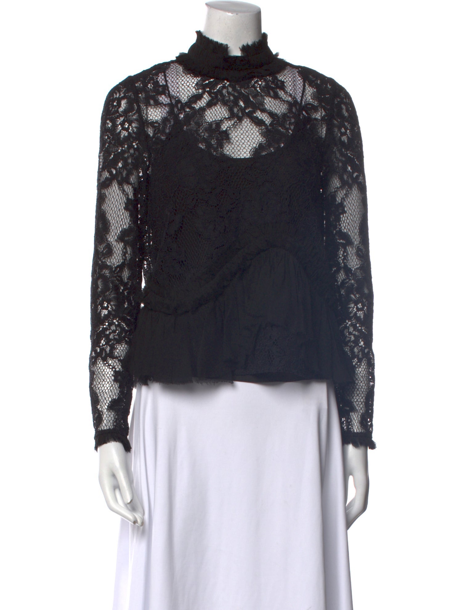 Alexis Mock Neck Long Sleeve Blouse