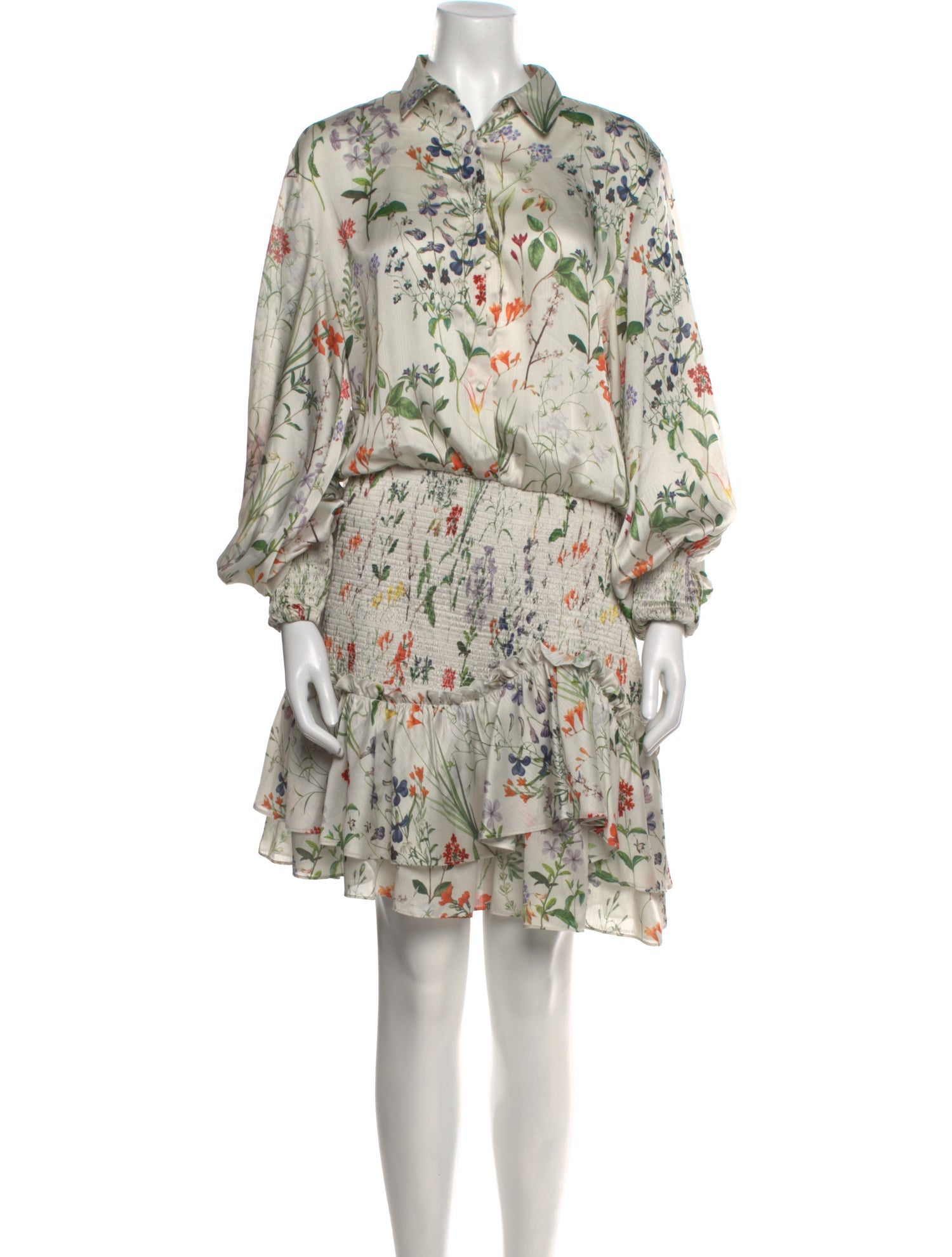 Alexis Floral Print Knee-Length Dress