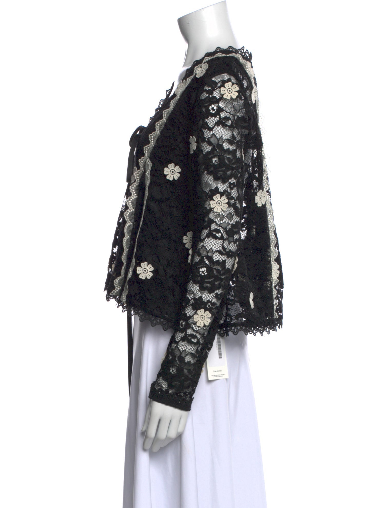 Alexis Lace Pattern V-Neck Blouse