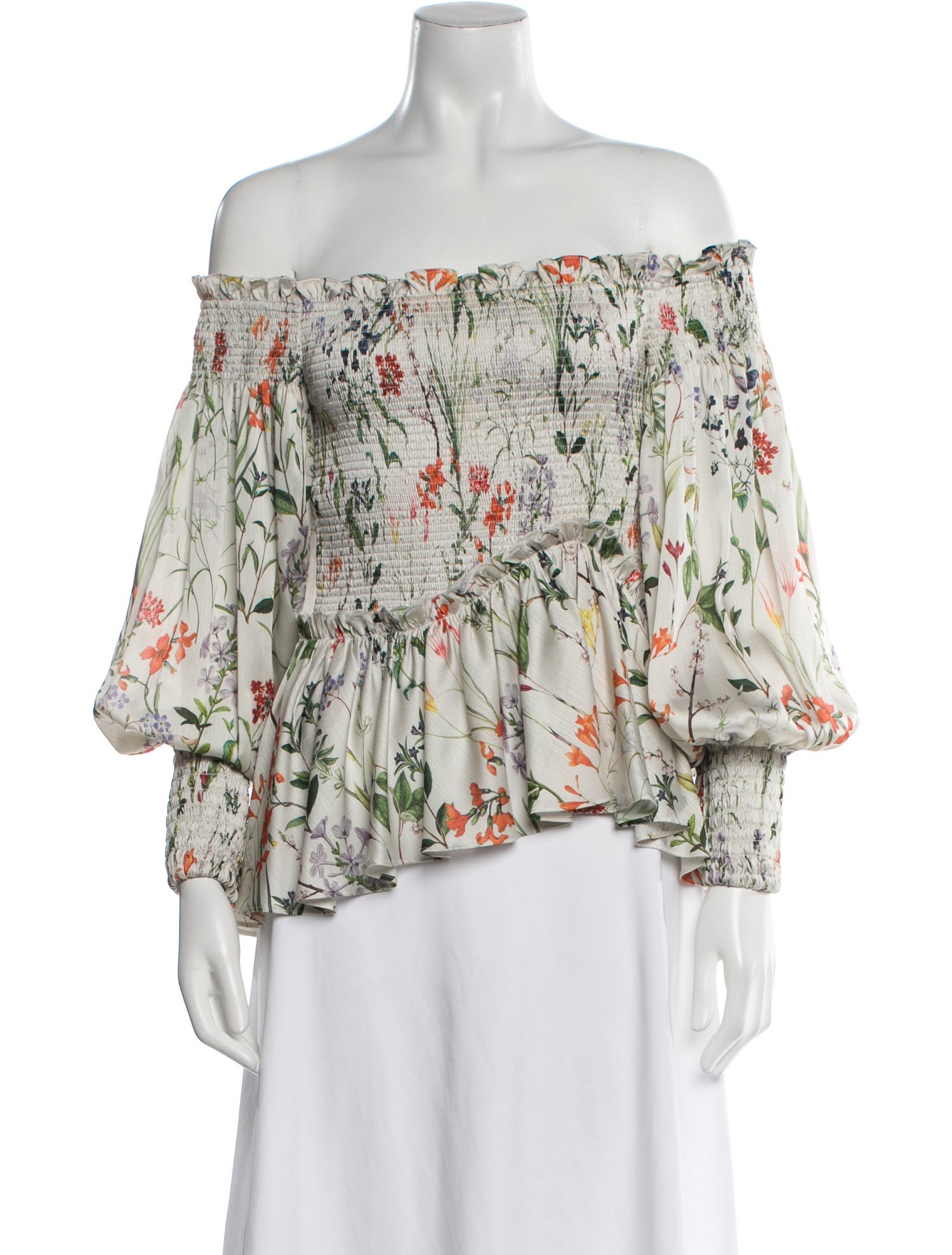 Alexis Floral Print Off-The-Shoulder Blouse