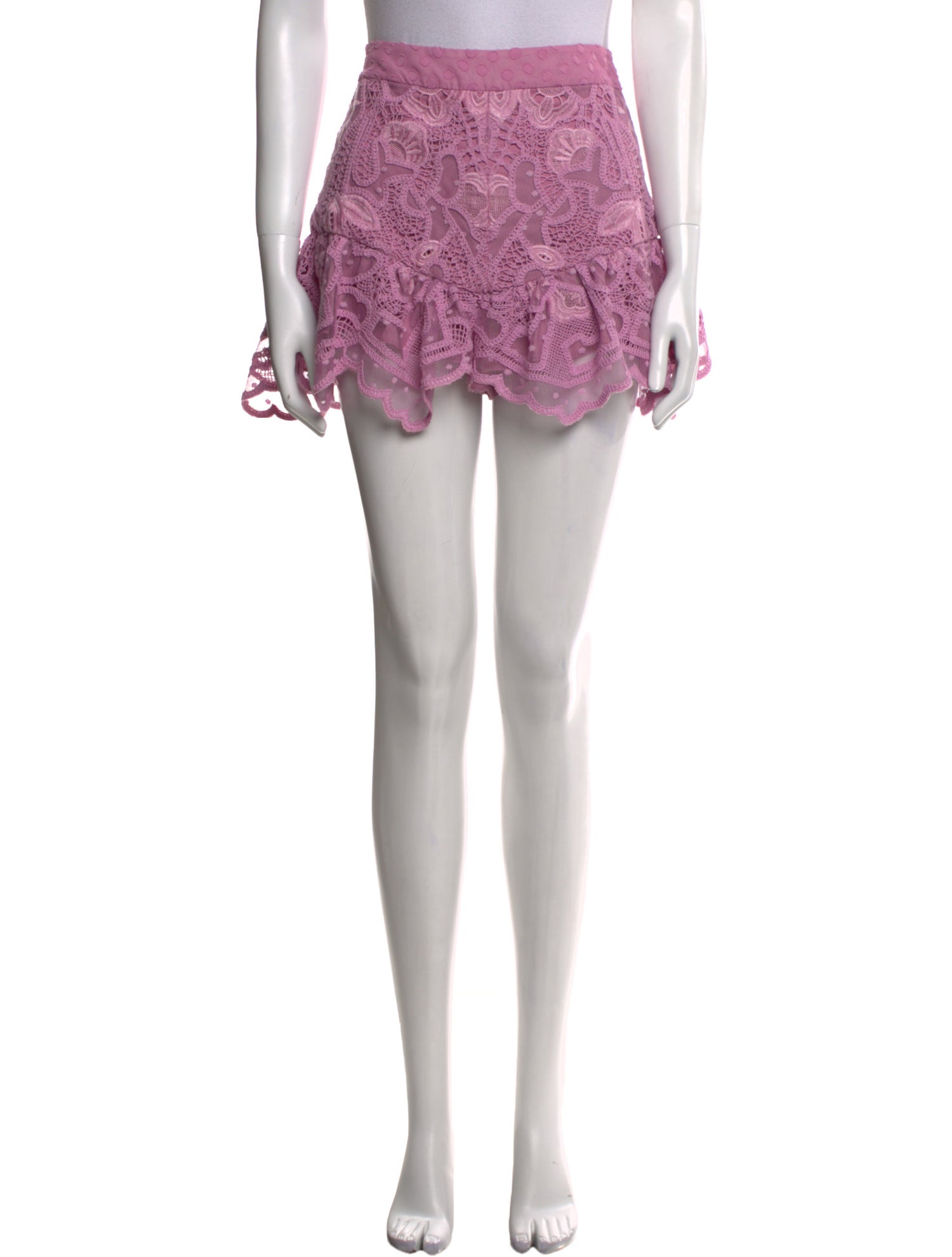 Alexis Lace Pattern Mini Shorts