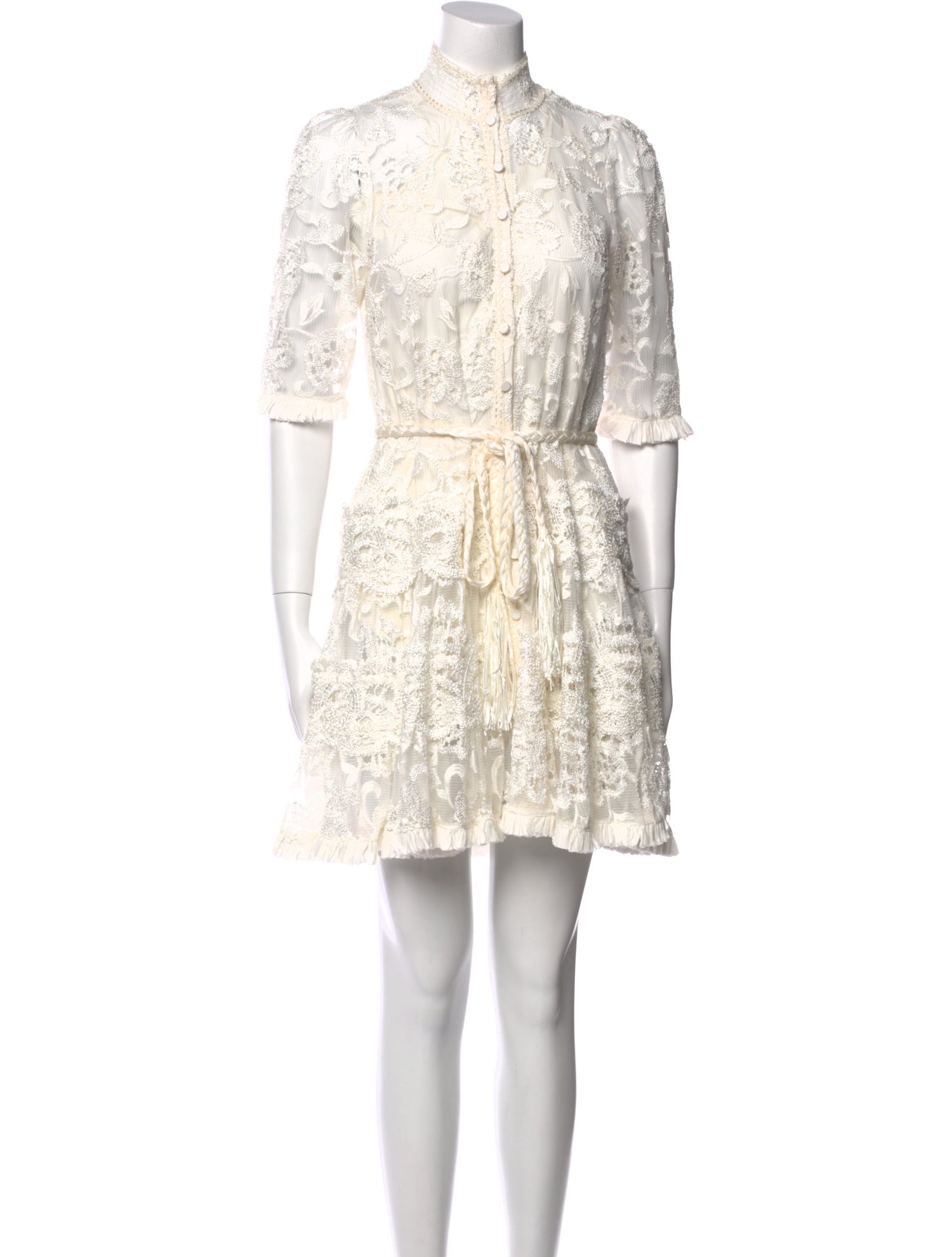 Alexis Lace Pattern Mini Dress