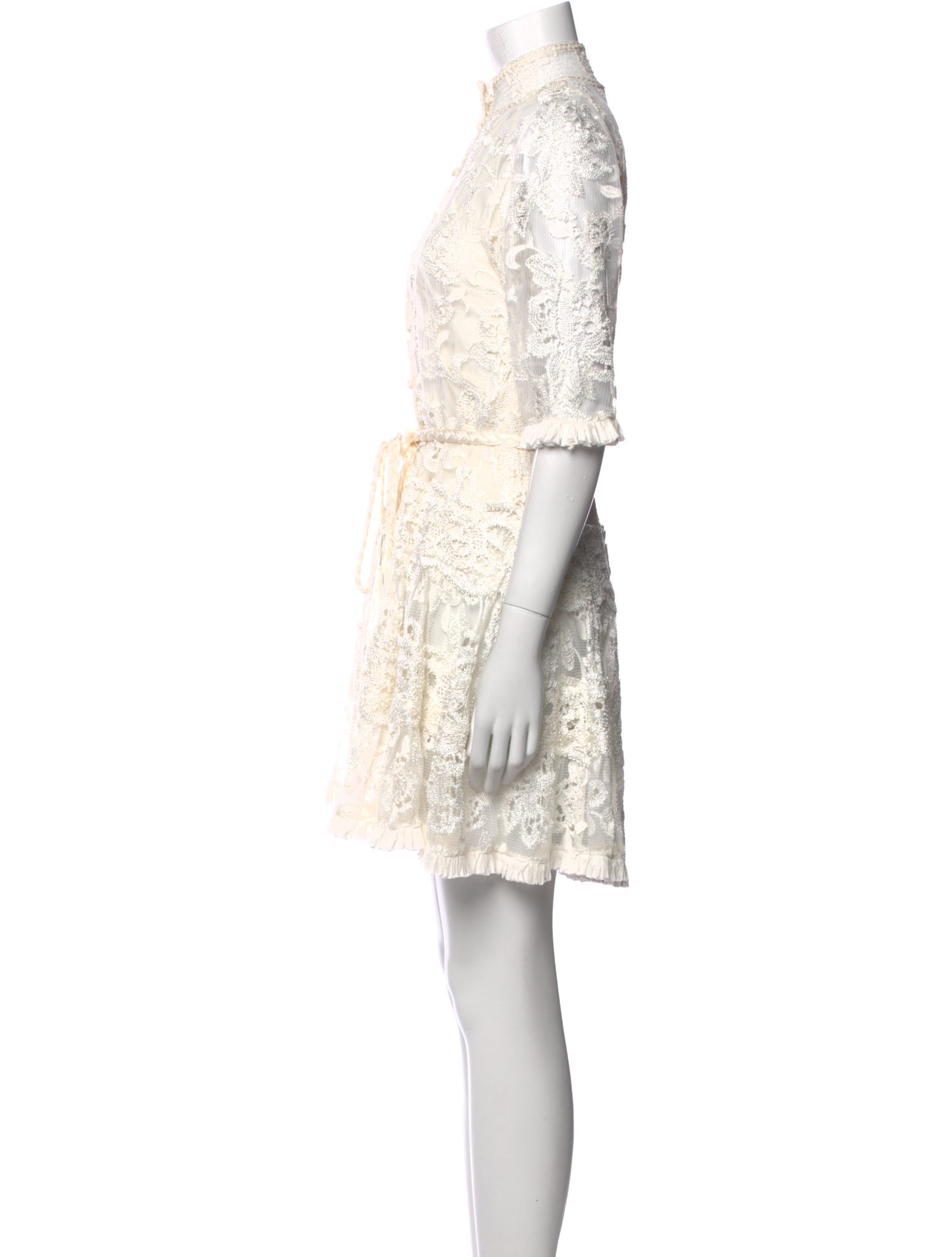 Alexis Lace Pattern Mini Dress