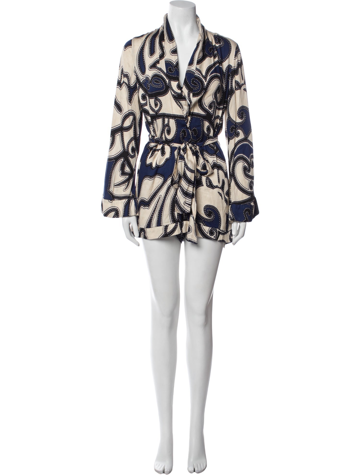 Alexis Printed V-Neck Romper