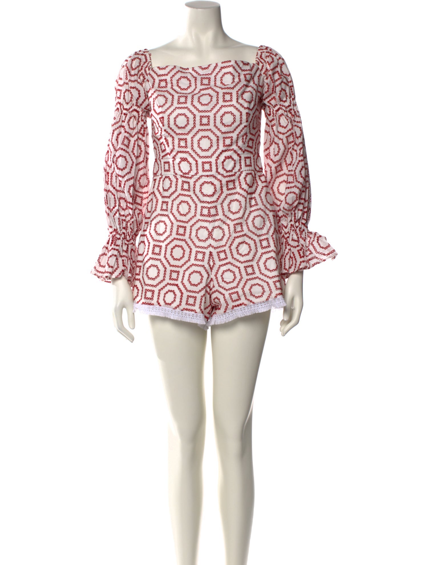 Alexis Printed Square Neckline Romper