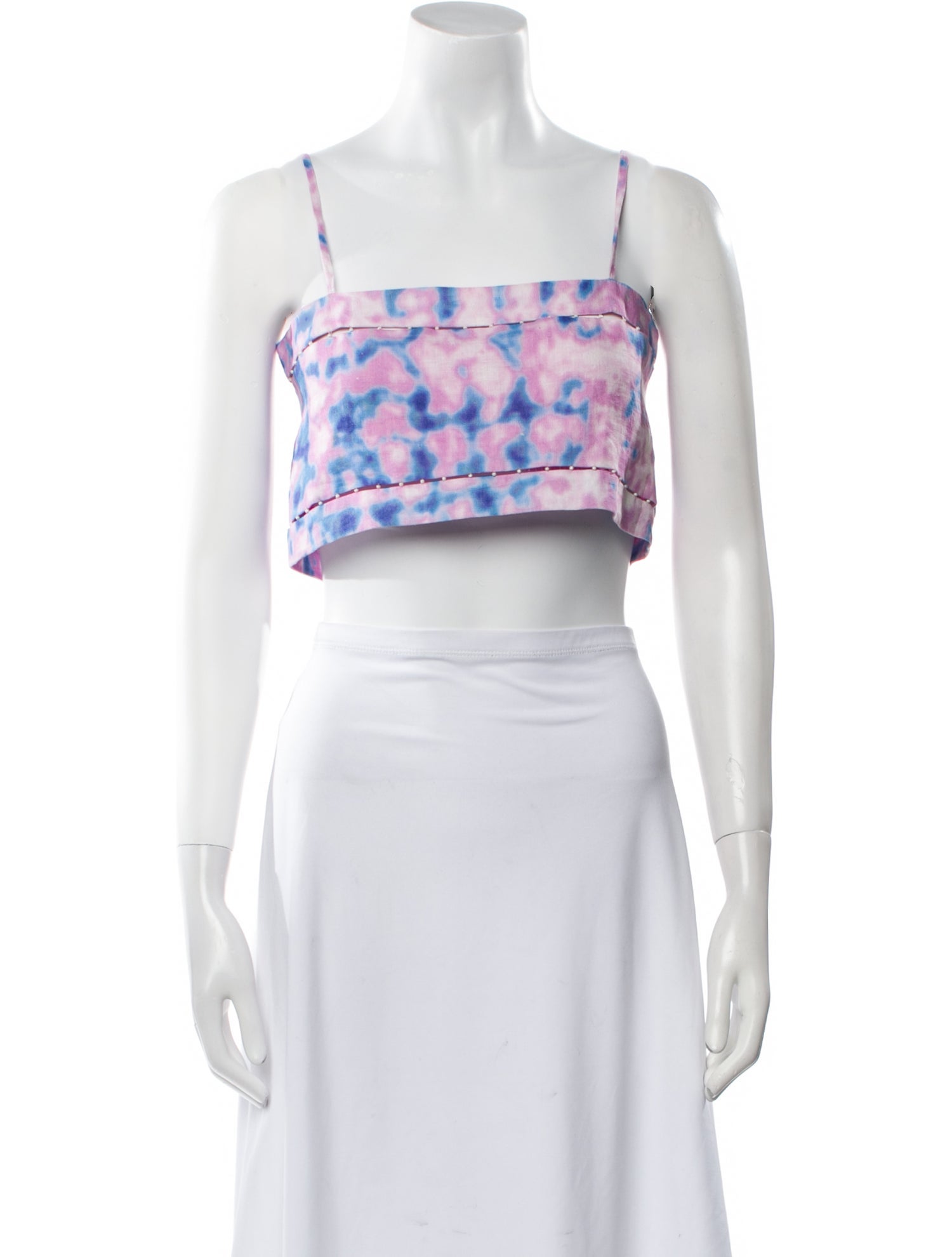 Alexis Linen Printed Crop Top