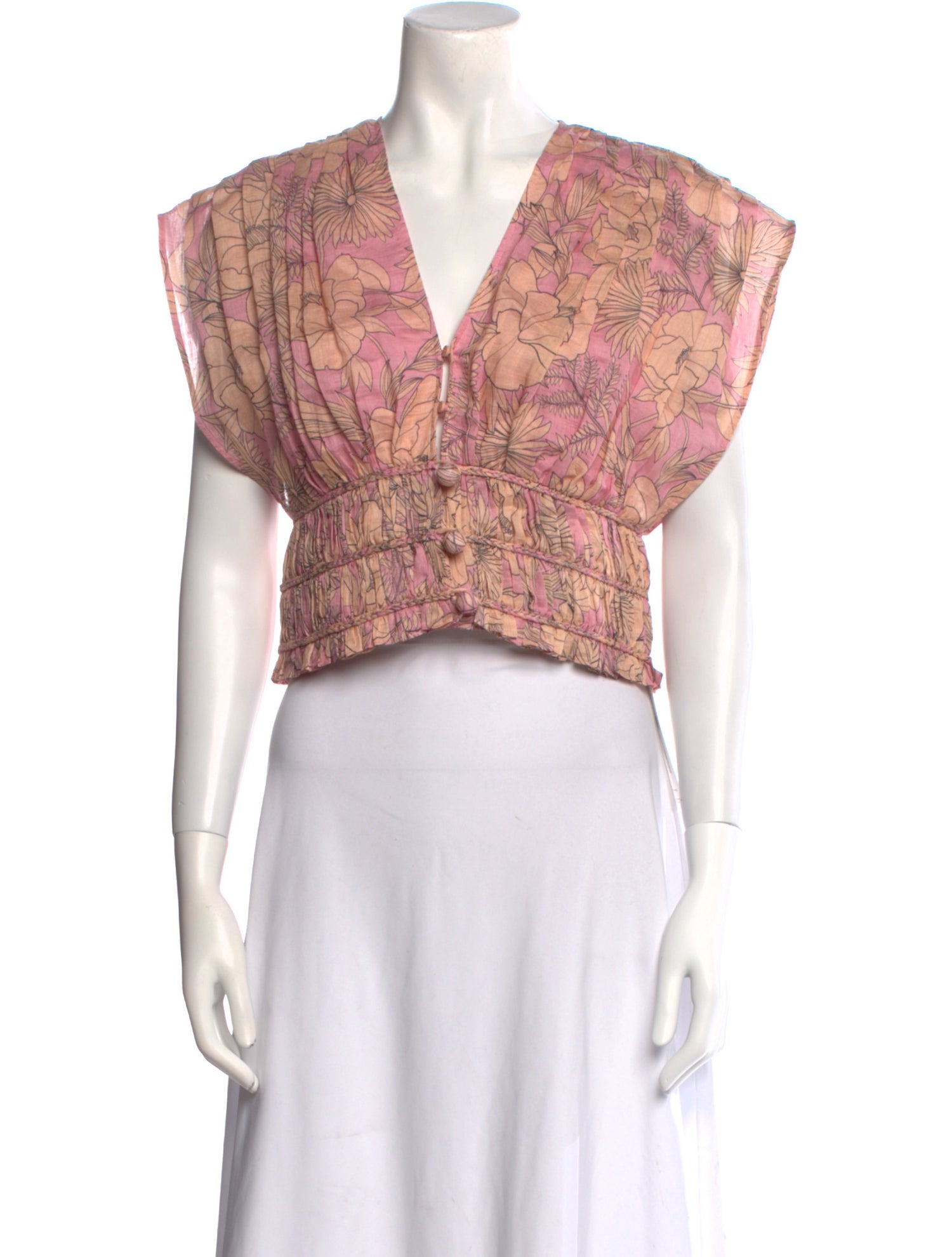 Alexis Paisley Print V-Neck Crop Top w/ Tags