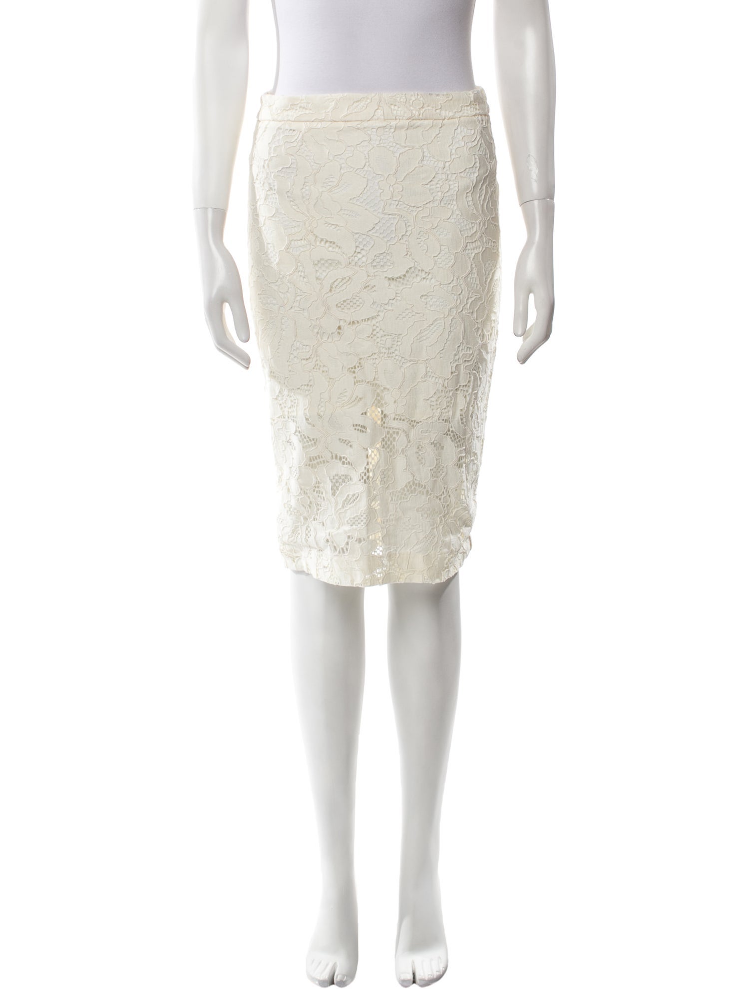 Alexis Lace Pattern Knee-Length Skirt