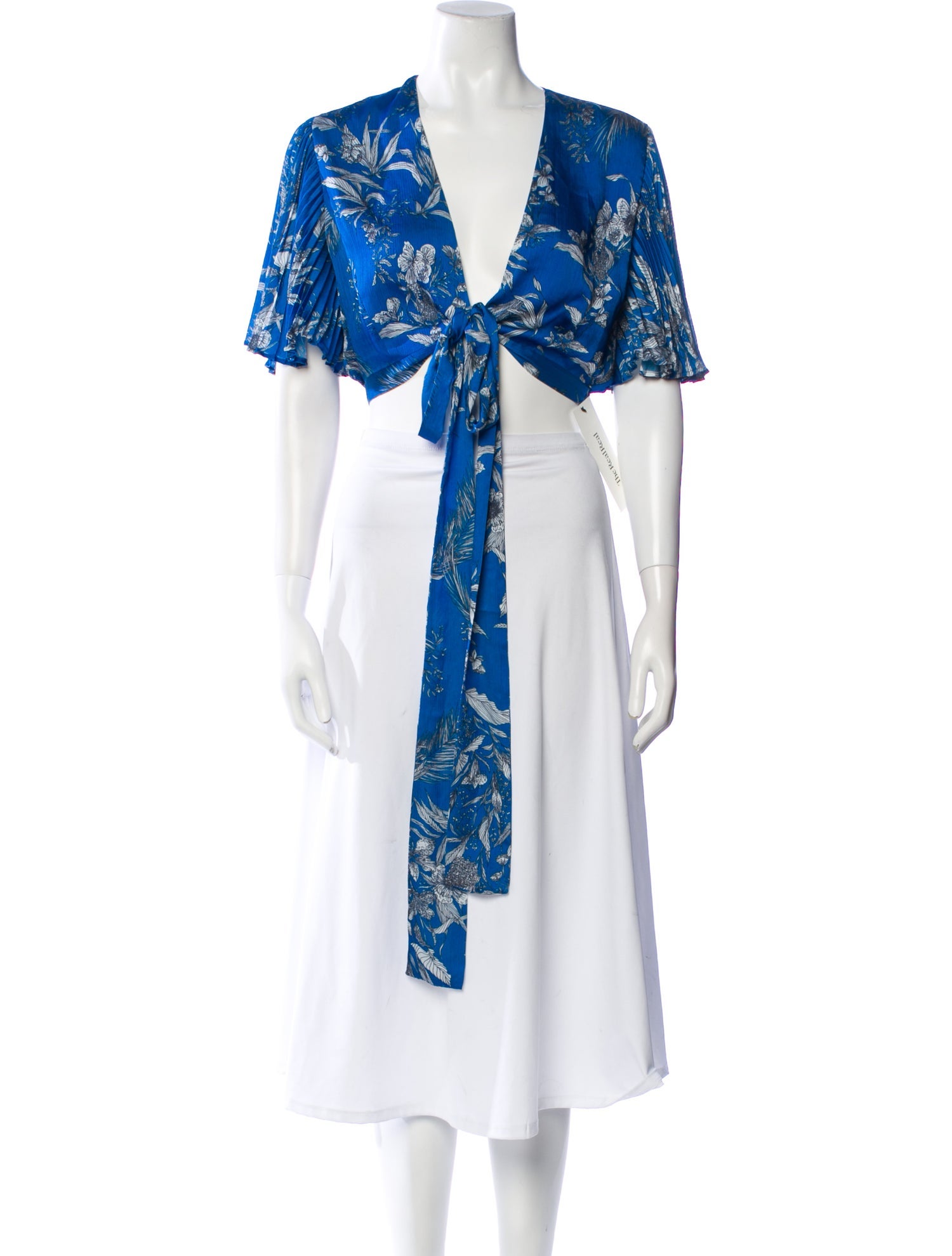 Alexis Printed V-Neck Crop Top w/ Tags