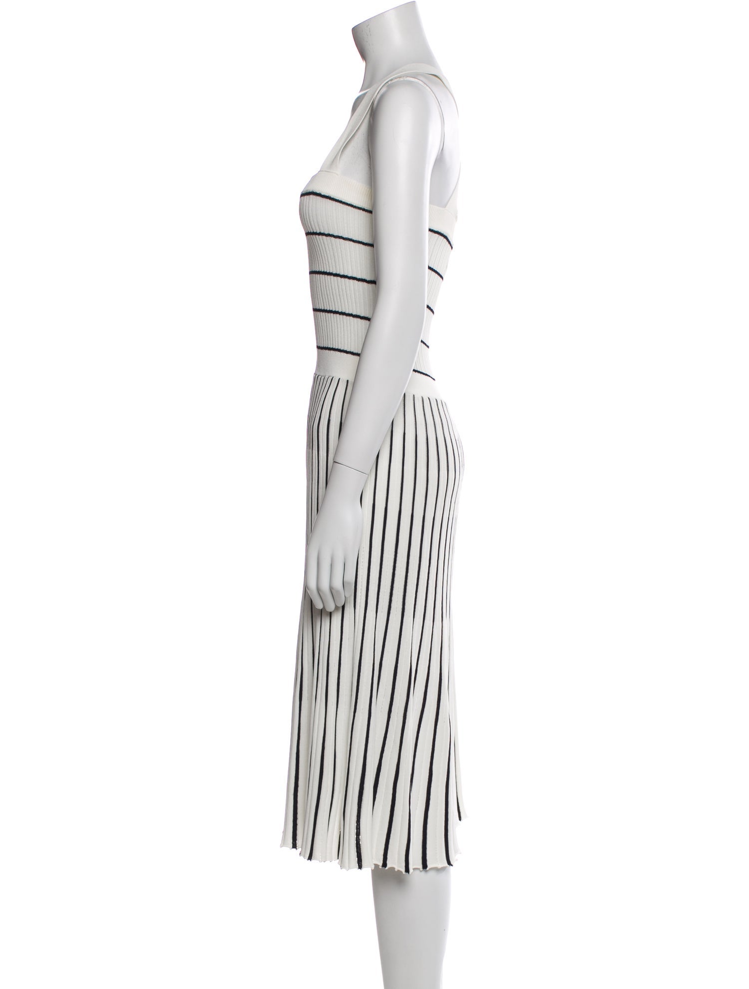 Alexis Striped Midi Length Dress