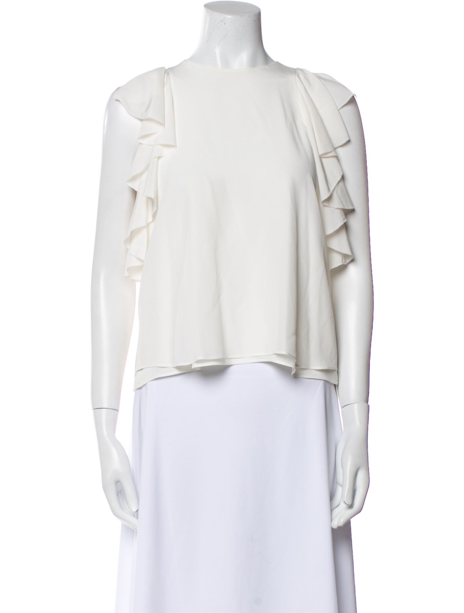 Alexis Square Neckline Three-Quarter Sleeve Crop Top