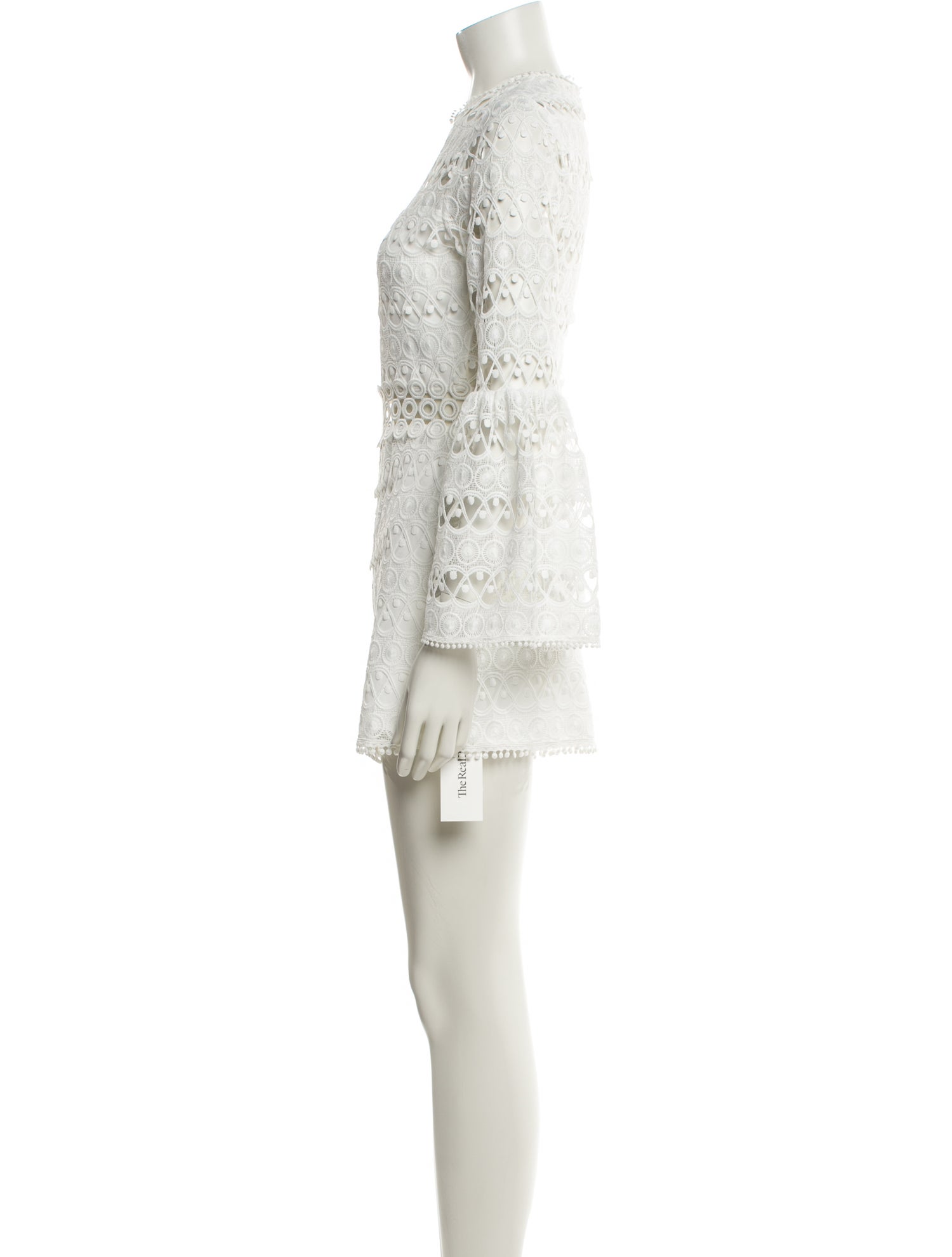 Alexis Lace Pattern Crew Neck Romper