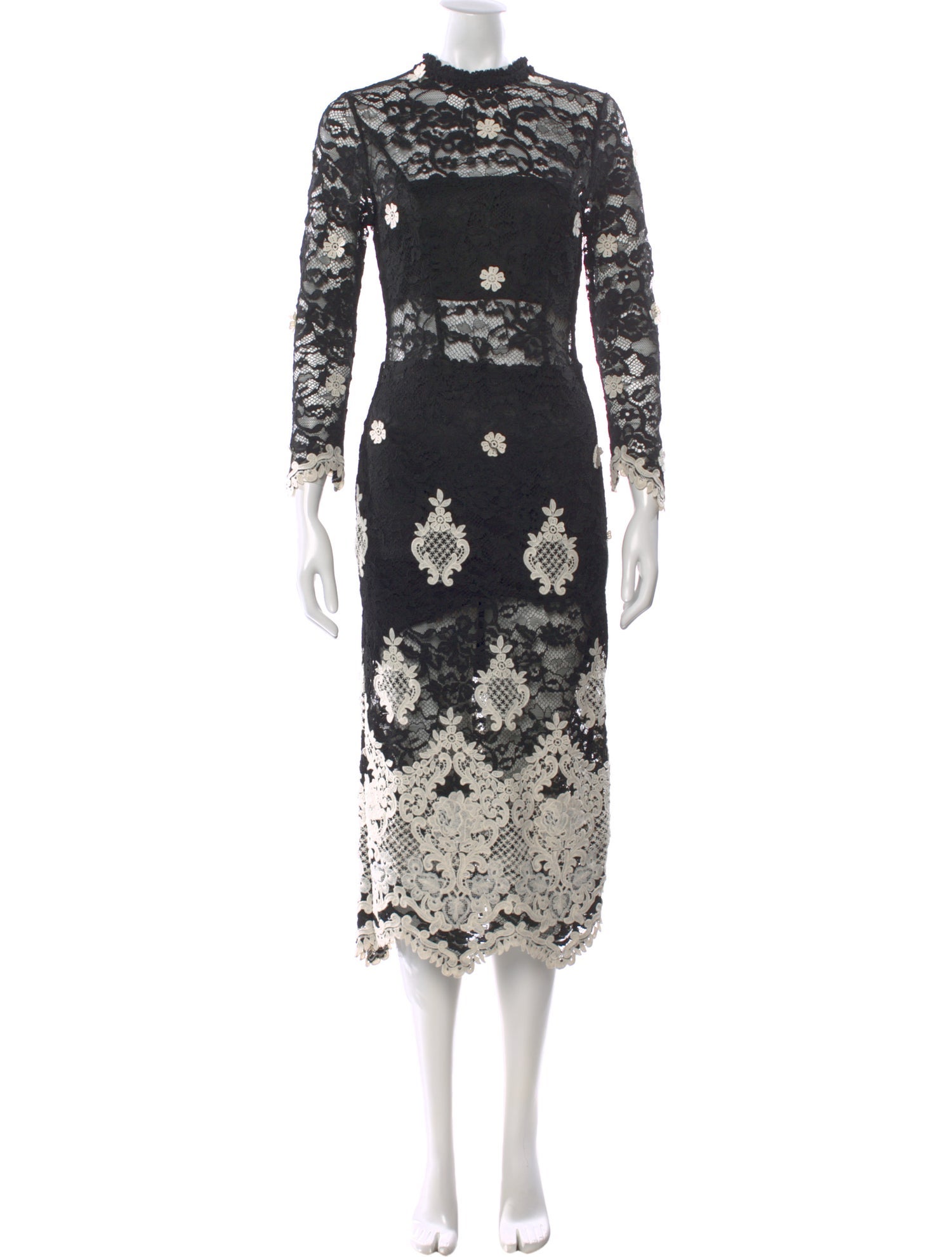 Alexis Lace Pattern Midi Length Dress w/ Tags