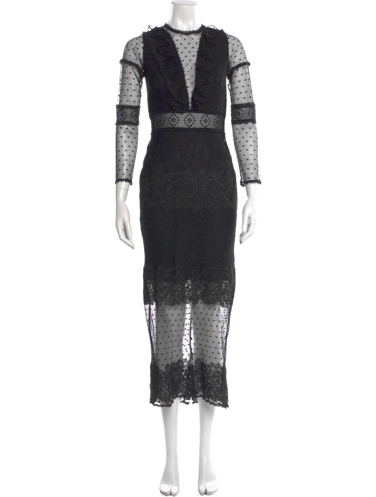 Alexis Lace Pattern Long Dress