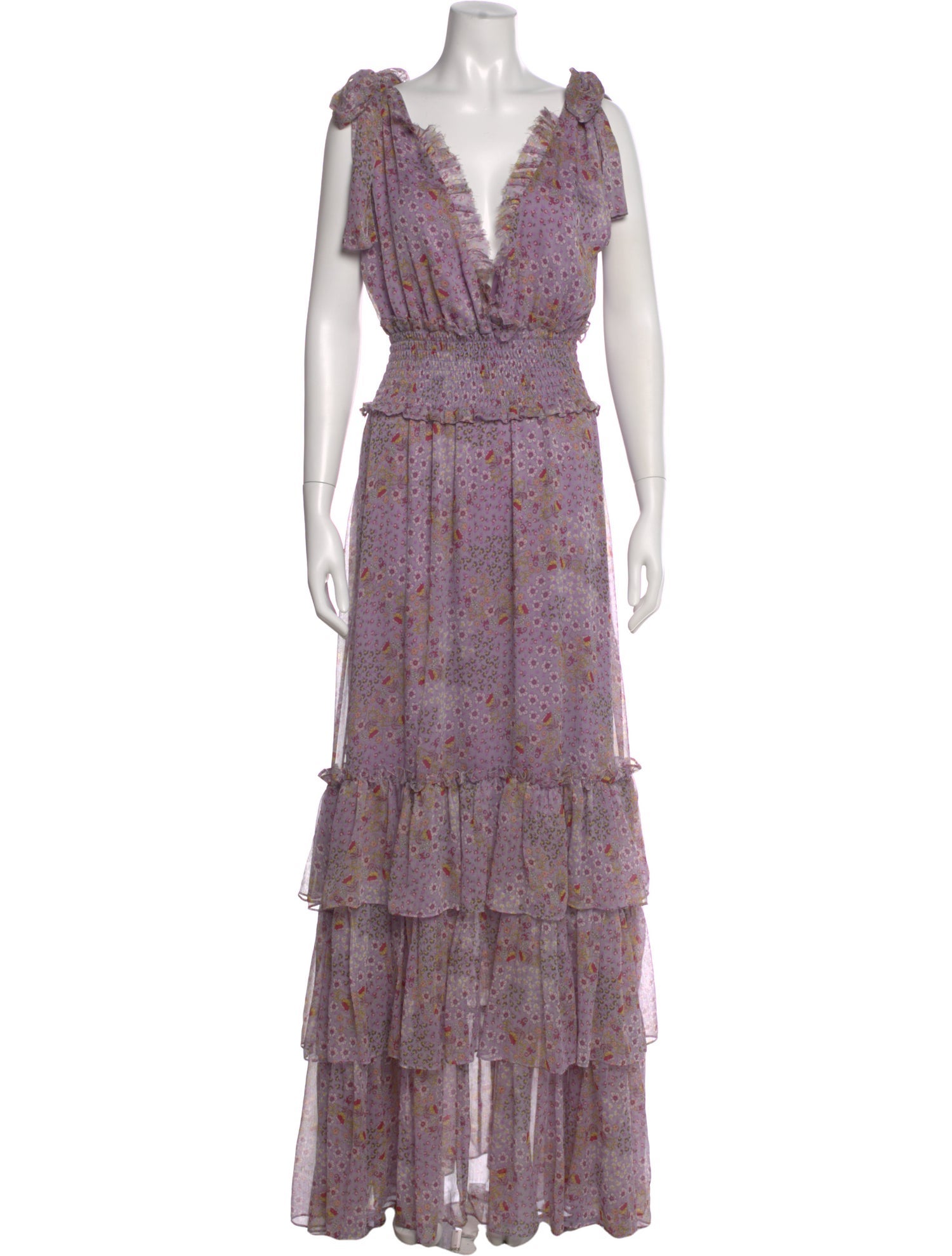 Alexis Floral Print Long Dress