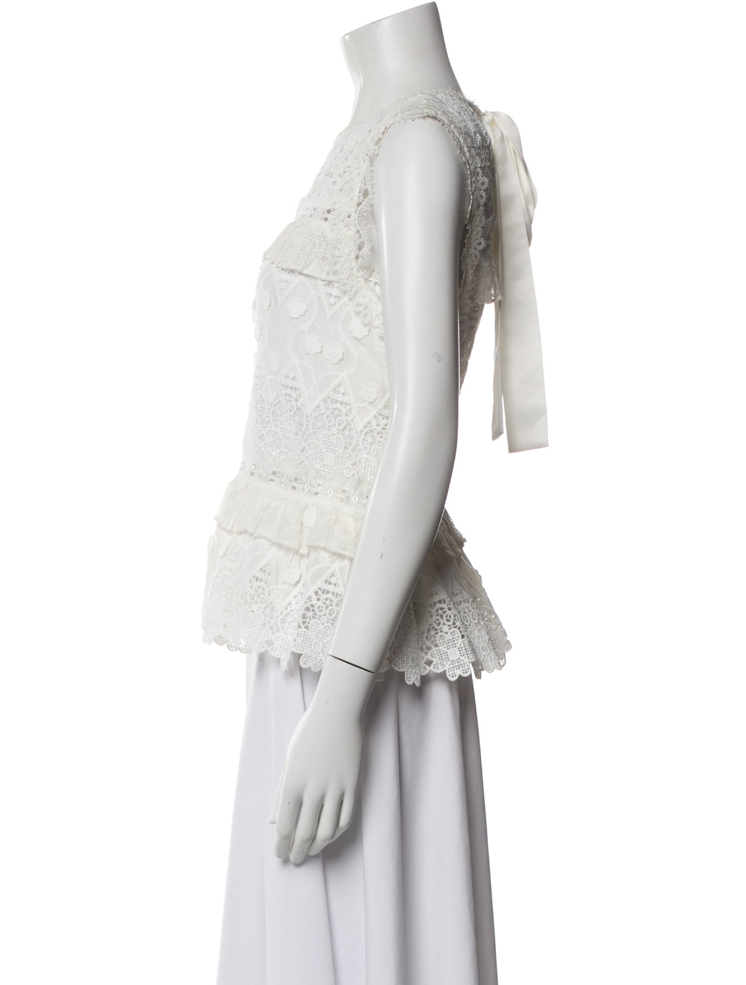 Alexis Lace Pattern Crew Neck Top