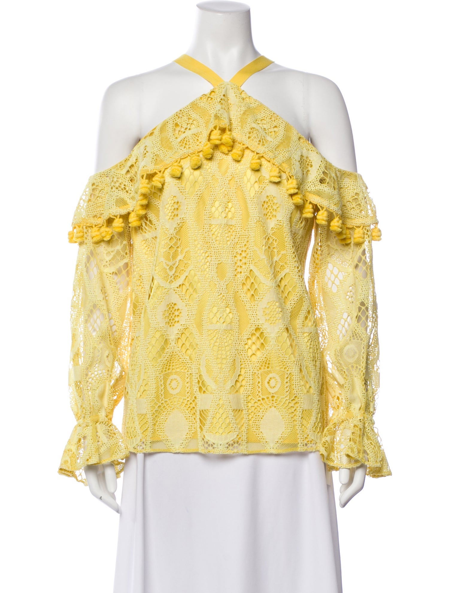 Alexis Lace Pattern Off-The-Shoulder Blouse