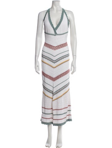 Pre-owned Alexis Striped Long Dress