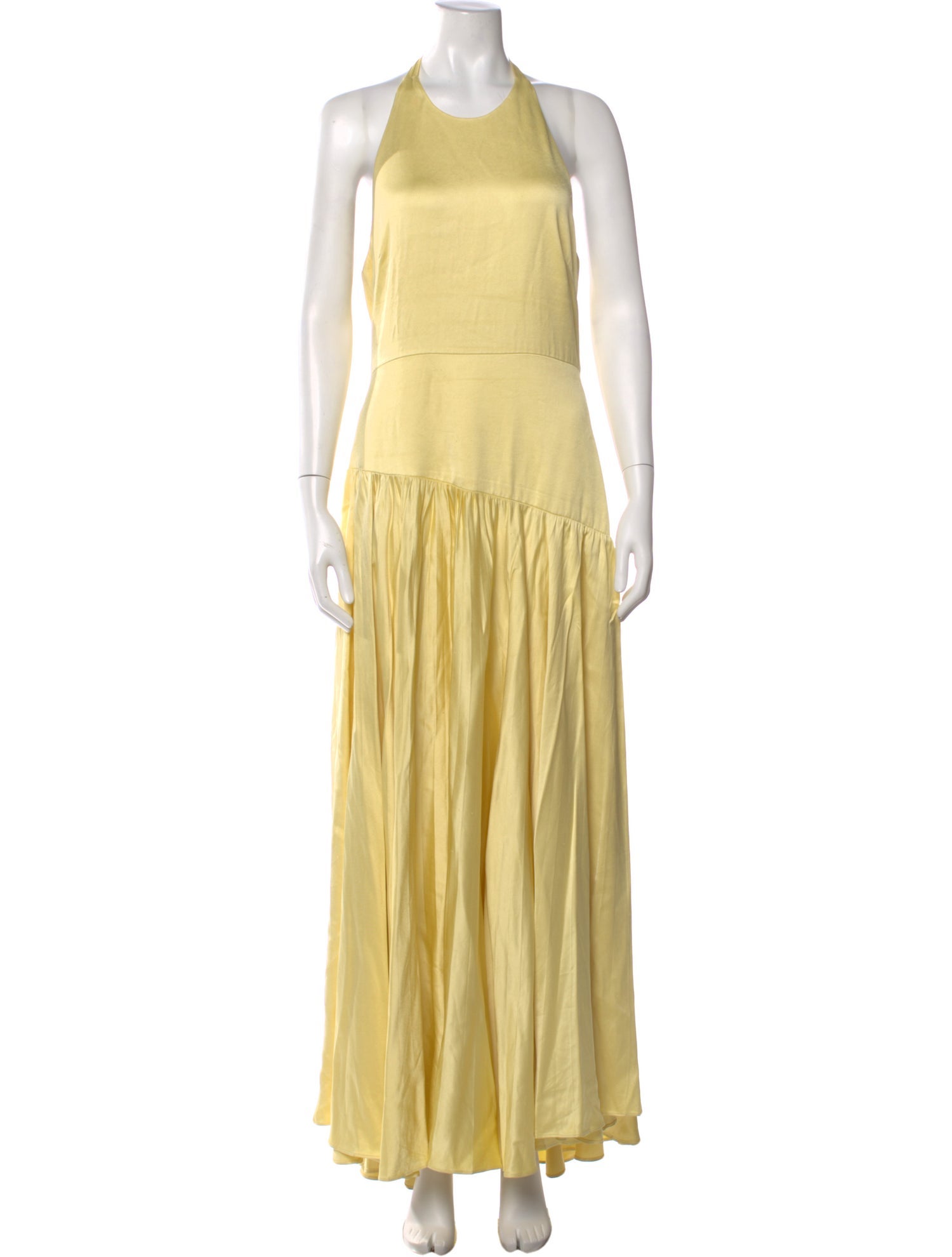 Alexis Halterneck Long Dress in Yellow, Women's L Alexis Halterneck Long Dress in Yellow, Women's L