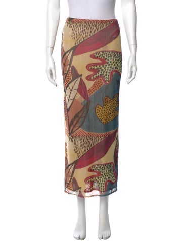 Pre-owned Alexis Printed Midi Length Skirt
