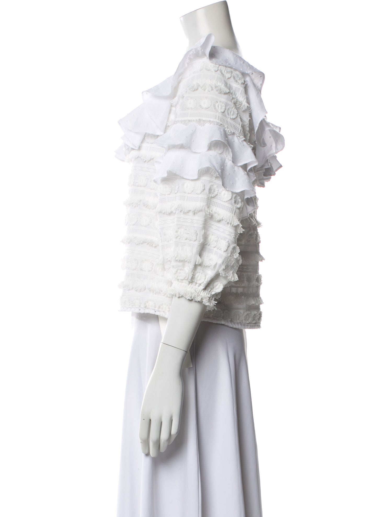 Alexis Square Neckline Three-Quarter Sleeve Blouse