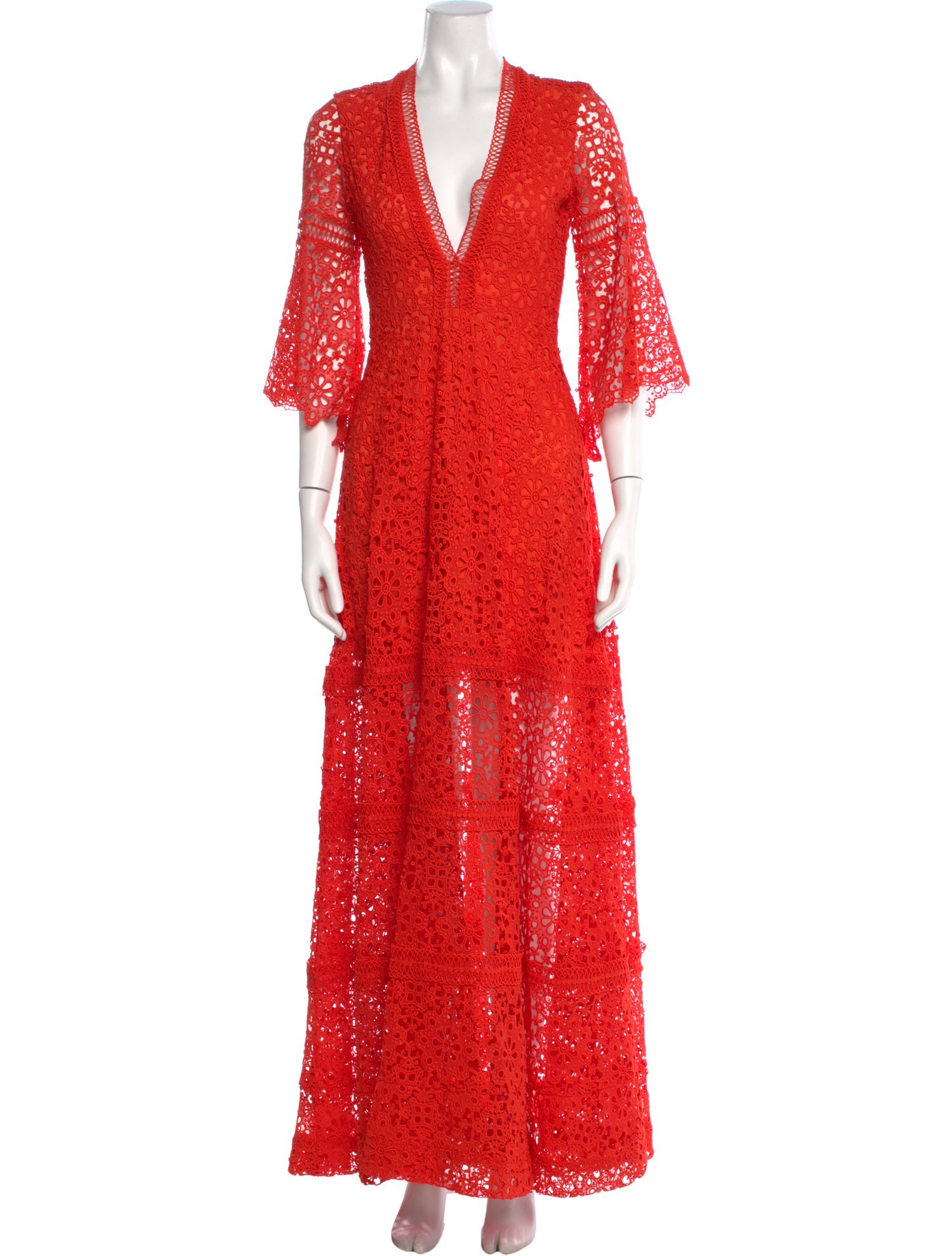 Alexis Lace Pattern Long Dress w/ Tags