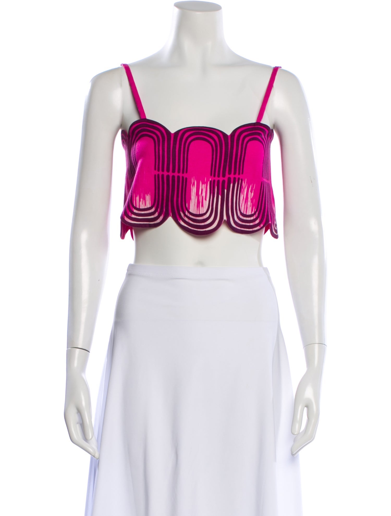 Alexis Linen Graphic Print Crop Top