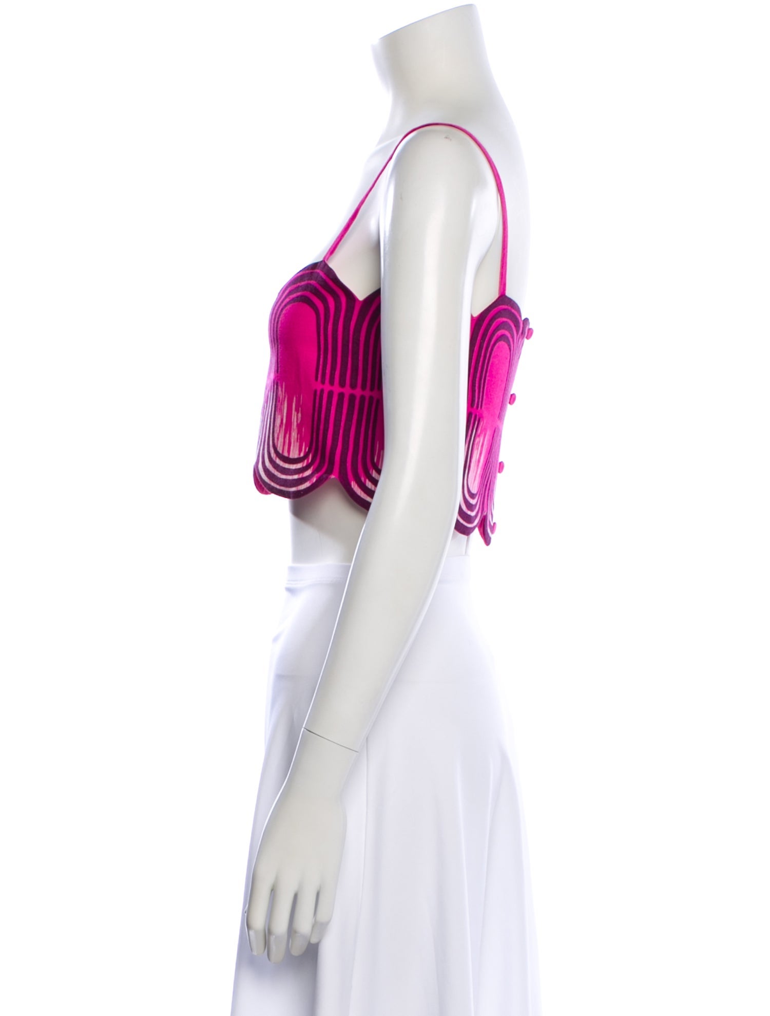 Alexis Linen Graphic Print Crop Top