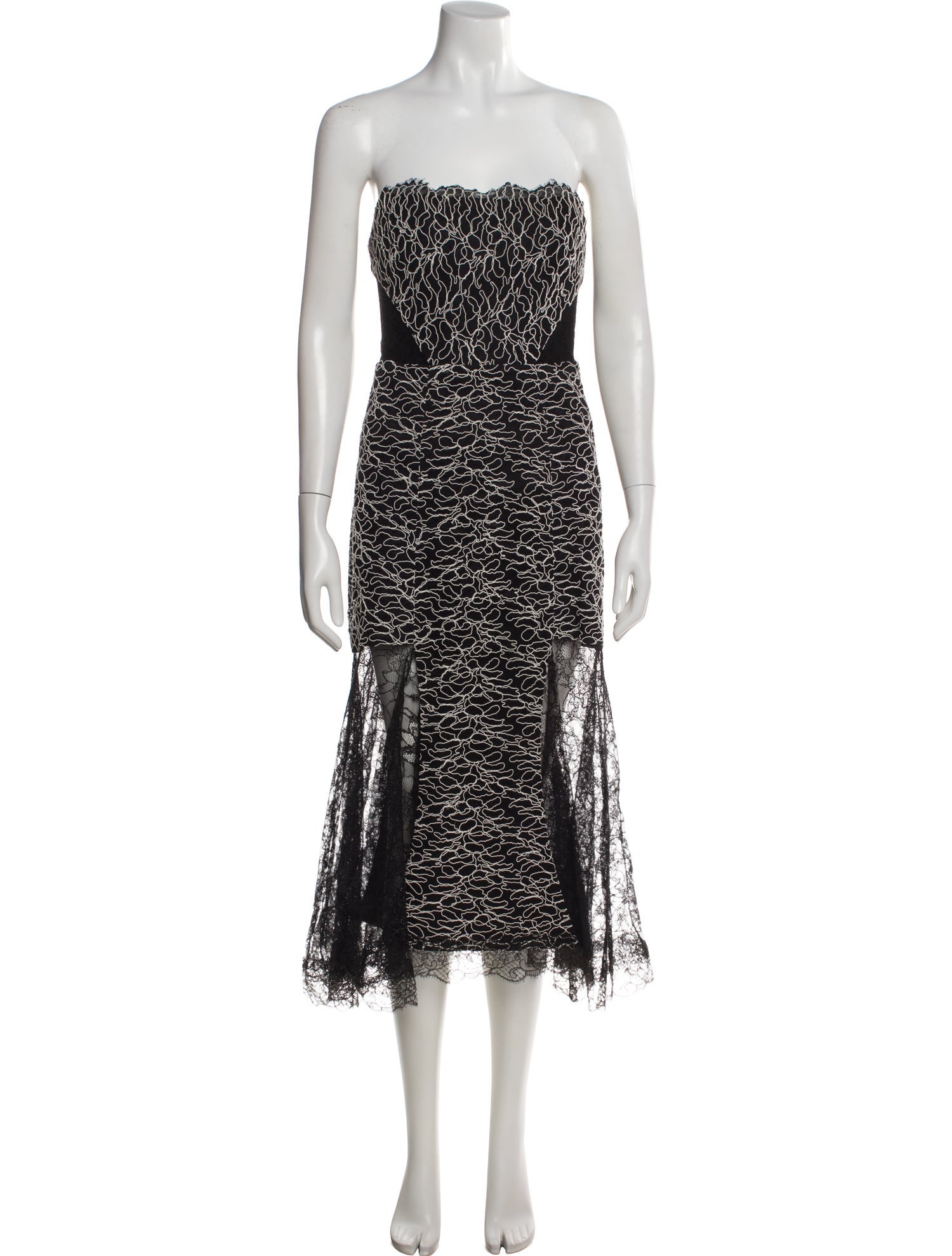 Alexis Lace Pattern Midi Length Dress