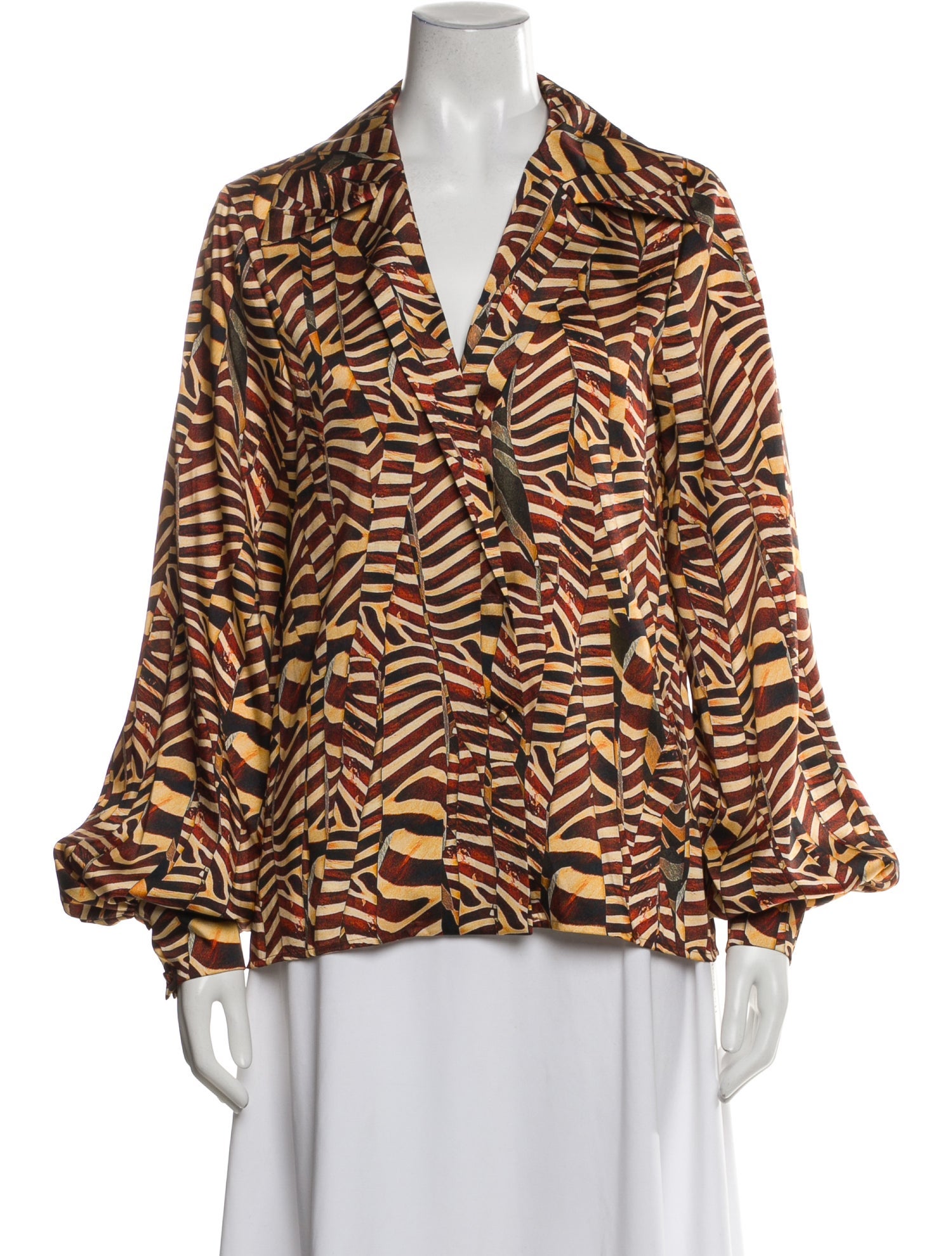 Alexis Printed V-Neck Blouse