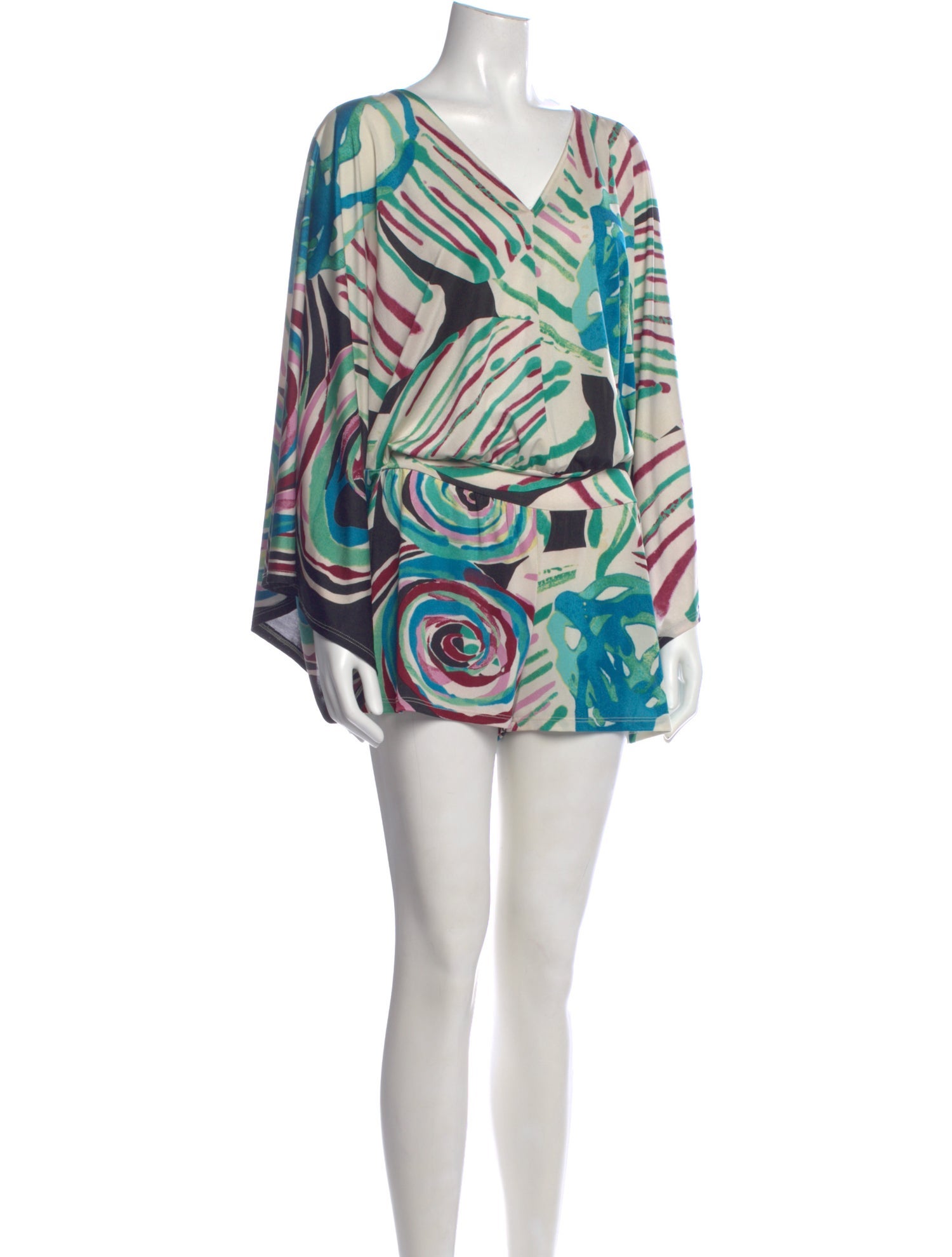 Alexis Printed V-Neck Romper