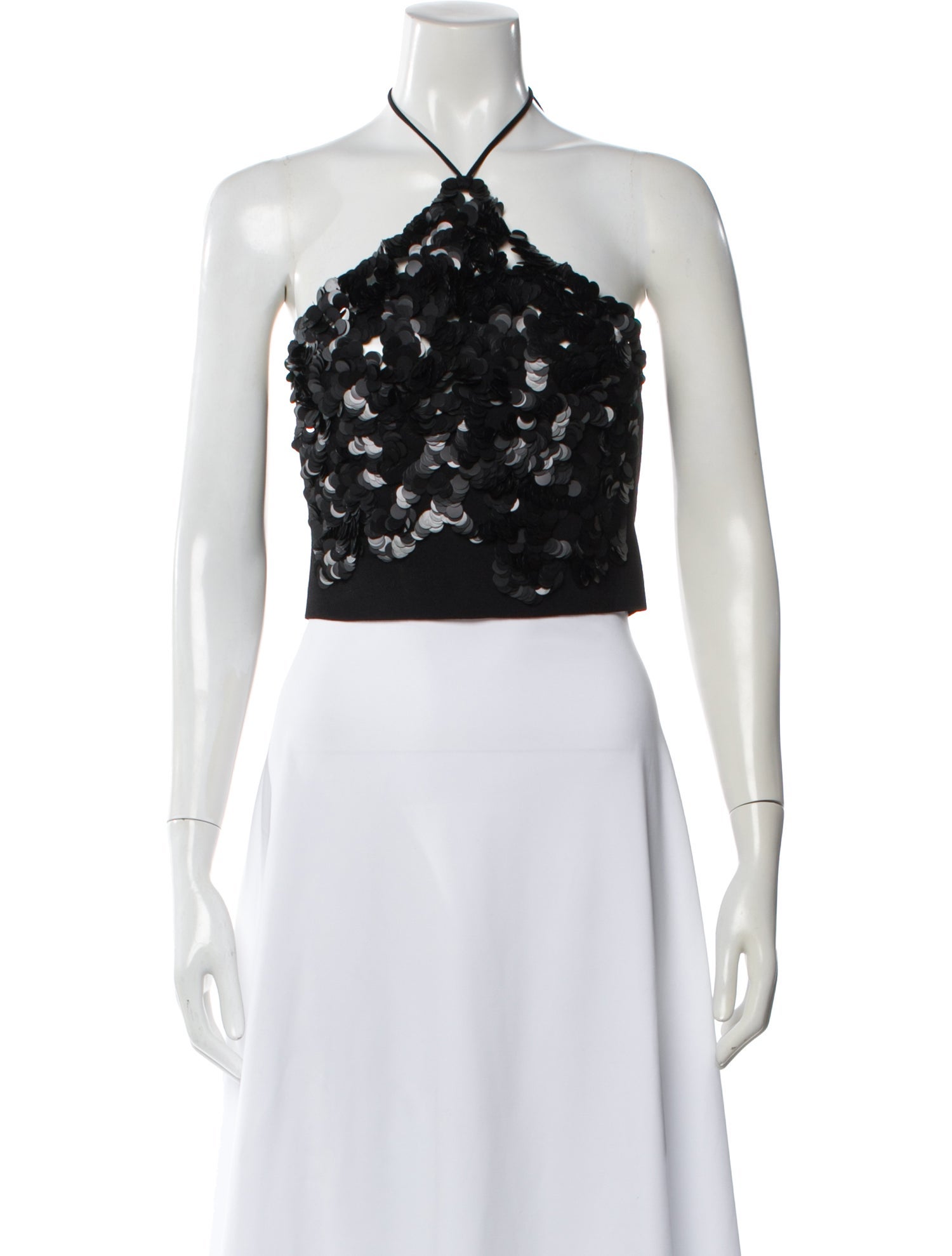 Alexis Patterned Halterneck Crop Top