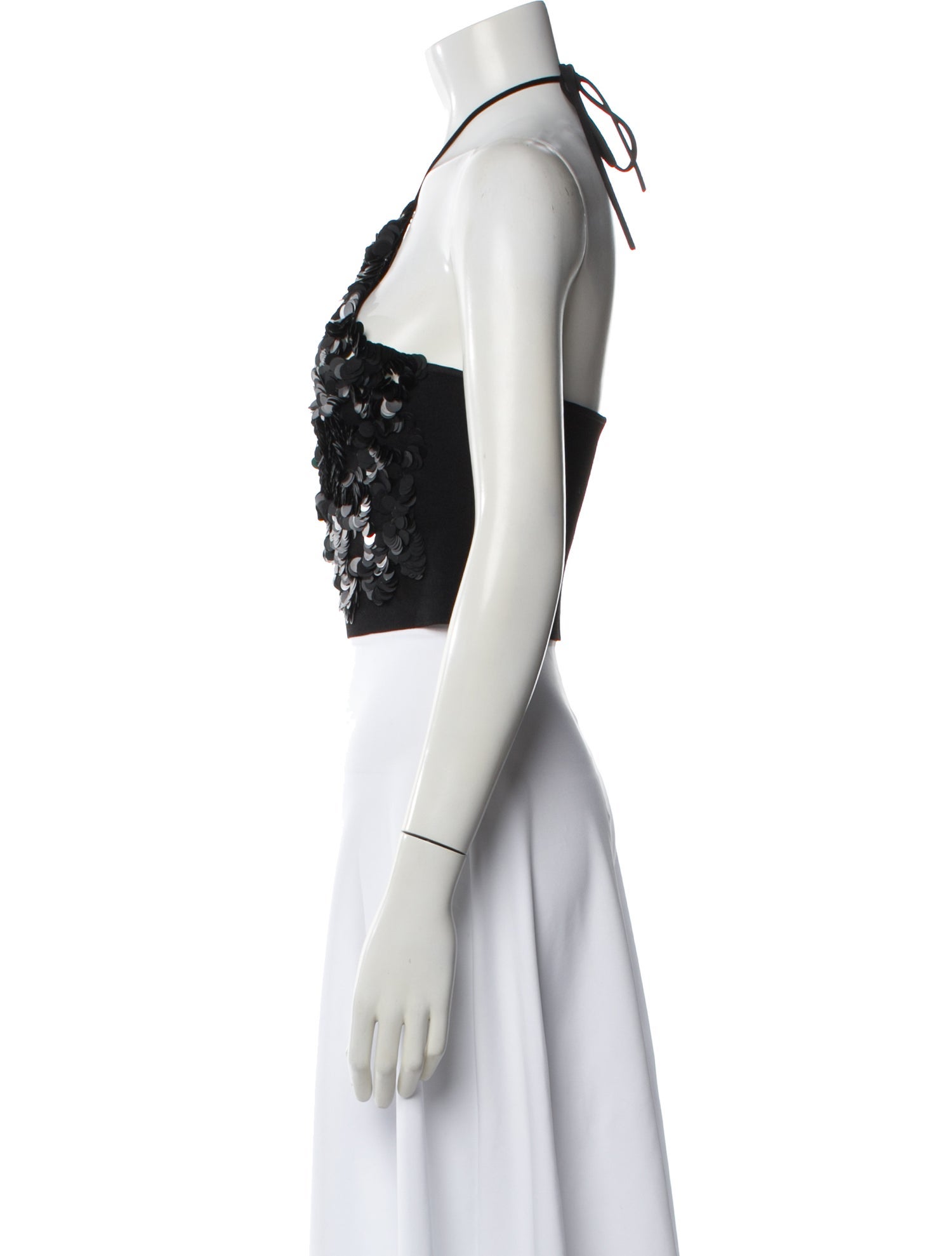 Alexis Patterned Halterneck Crop Top