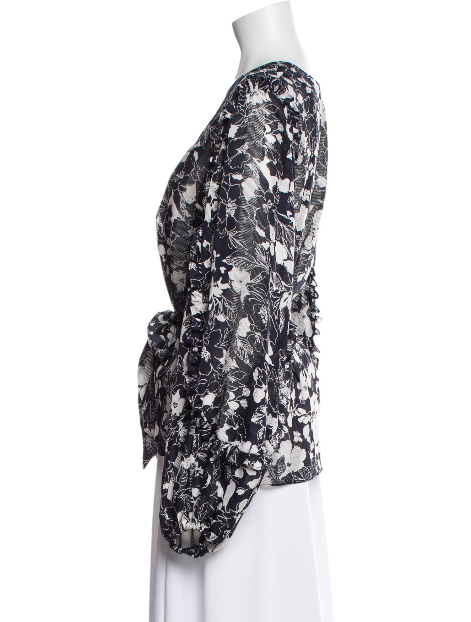 Alexis Floral Print V-Neck Blouse