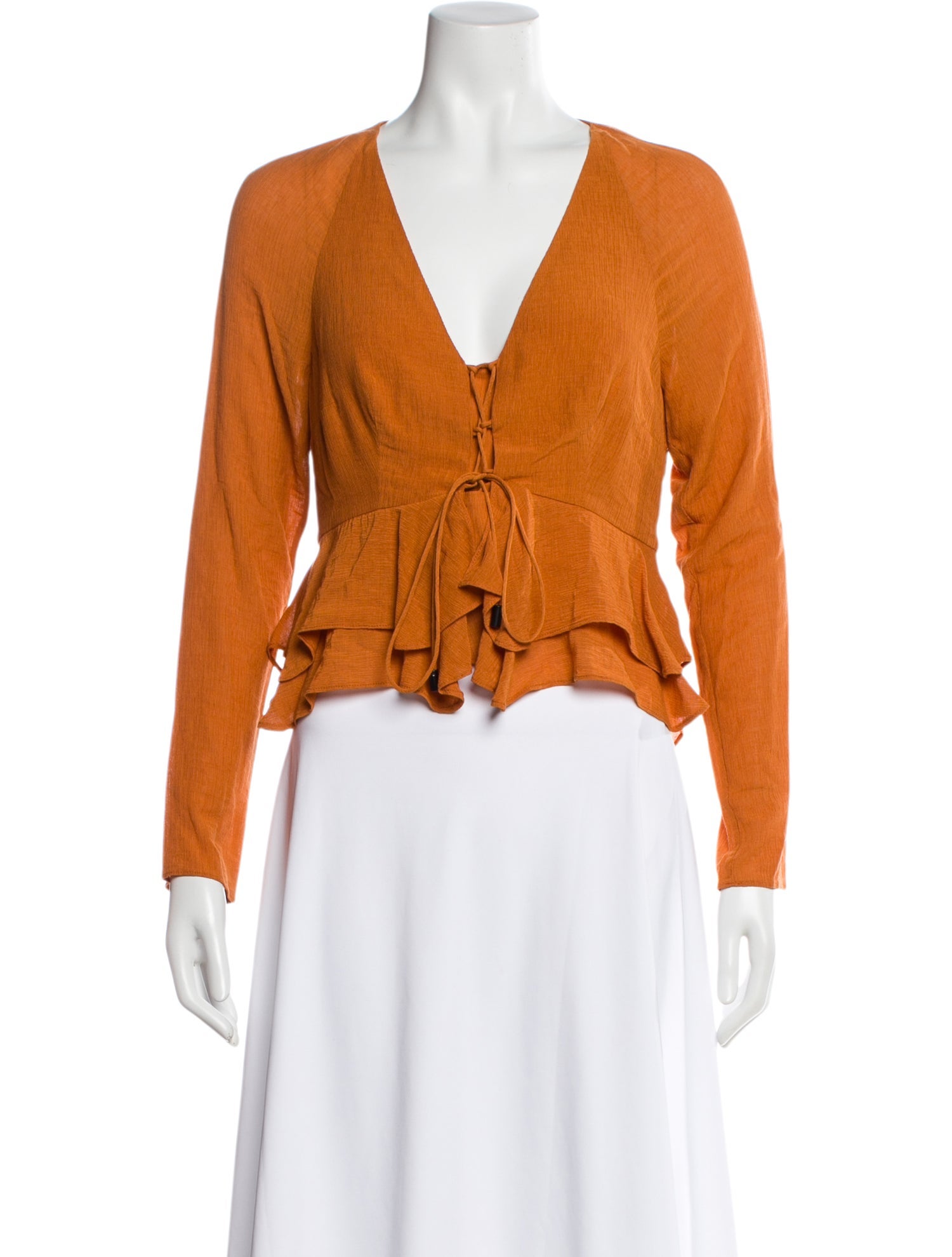 Alexis V-Neck Long Sleeve Blouse w/ Tags