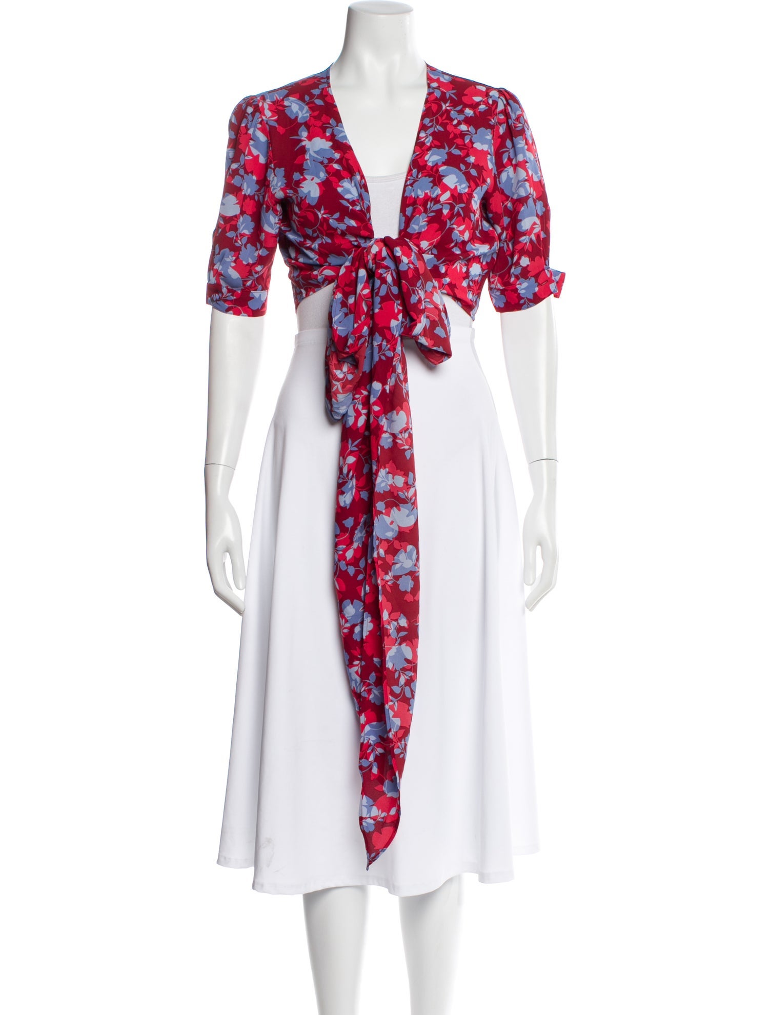 Alexis Floral Print V-Neck Crop Top w/ Tags