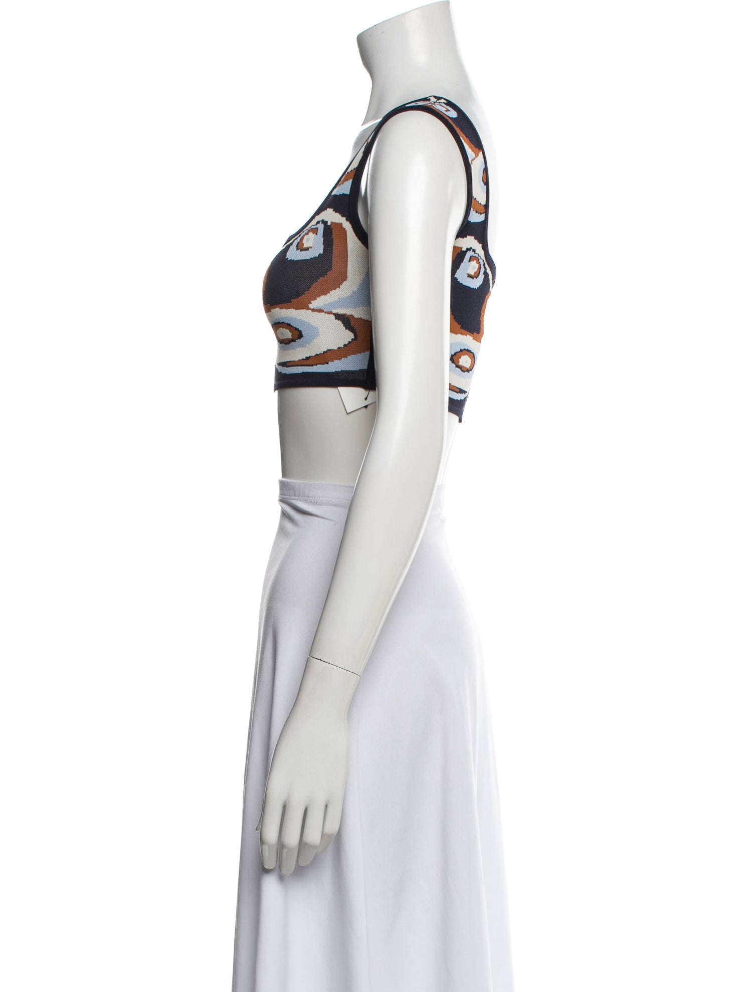 Alexis Graphic Print Square Neckline Crop Top