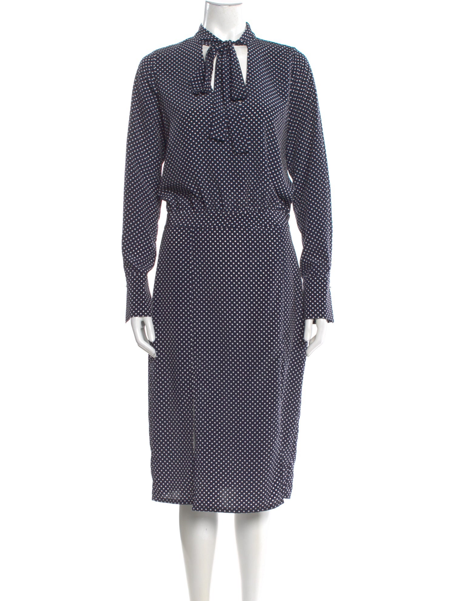 Alexis Polka Dot Print Midi Length Dress