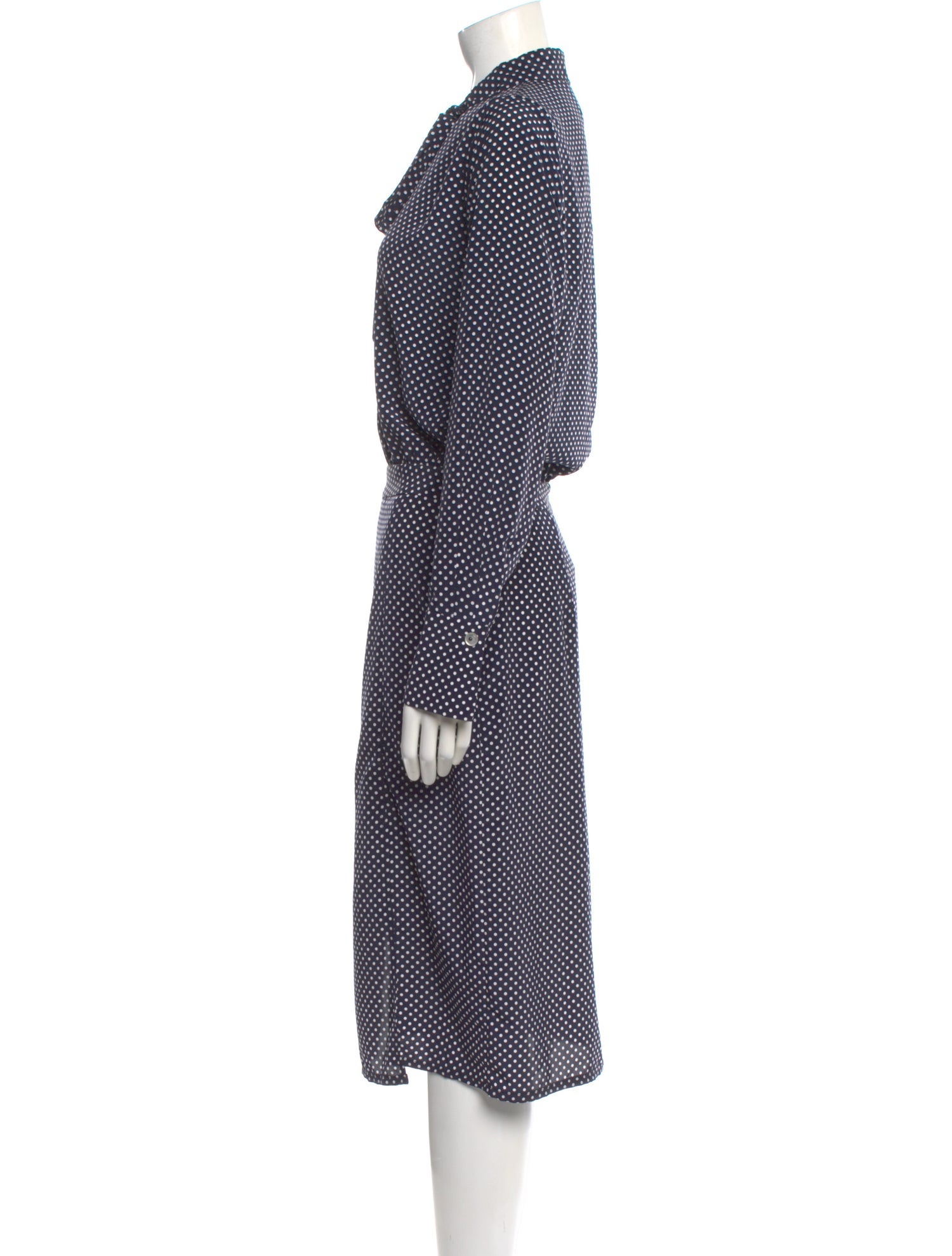 Alexis Polka Dot Print Midi Length Dress