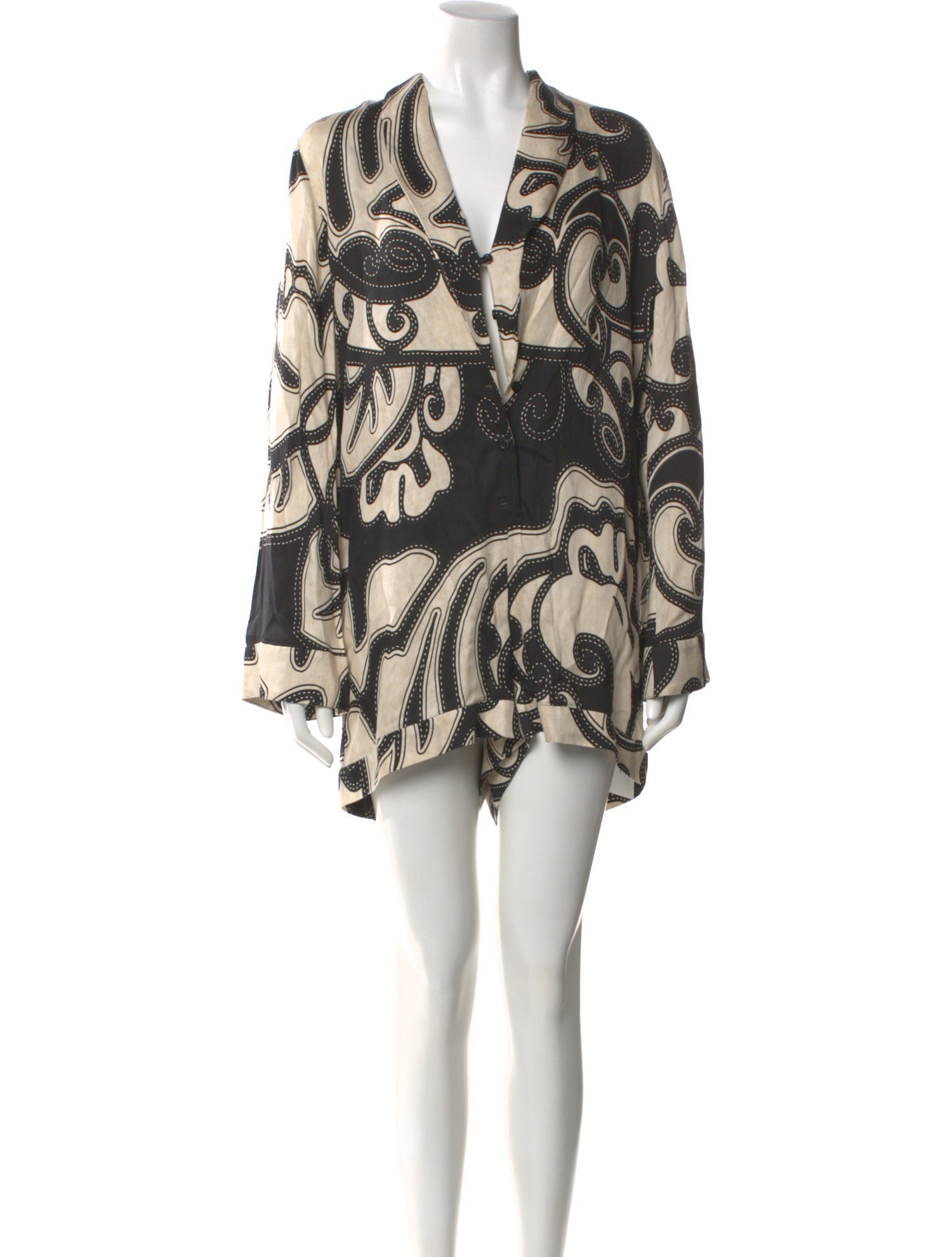 Alexis Printed V-Neck Romper w/ Tags