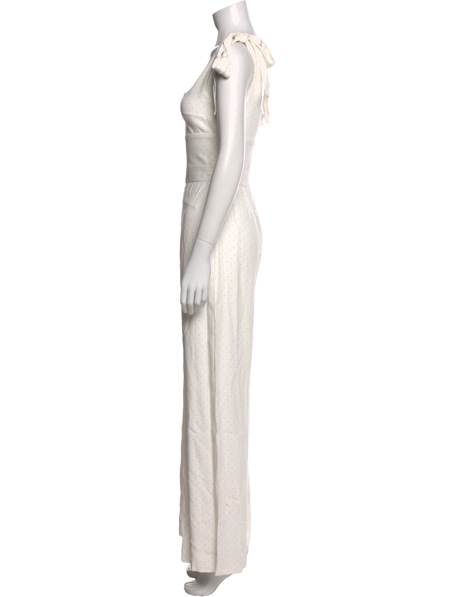 Alexis Polka Dot Print Square Neckline Jumpsuit