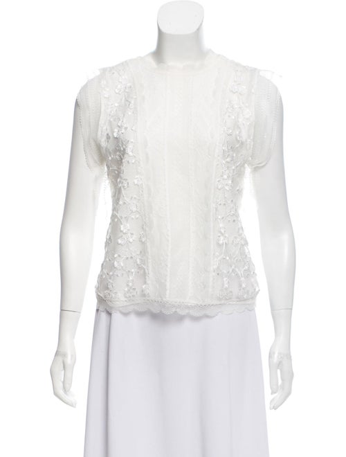 Alexis Sleeveless Lace Blouse White