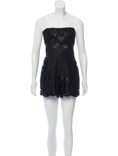 Alexis Strapless Romper Black