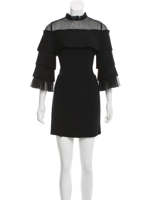 Alexis Tiered Mini Dress Black