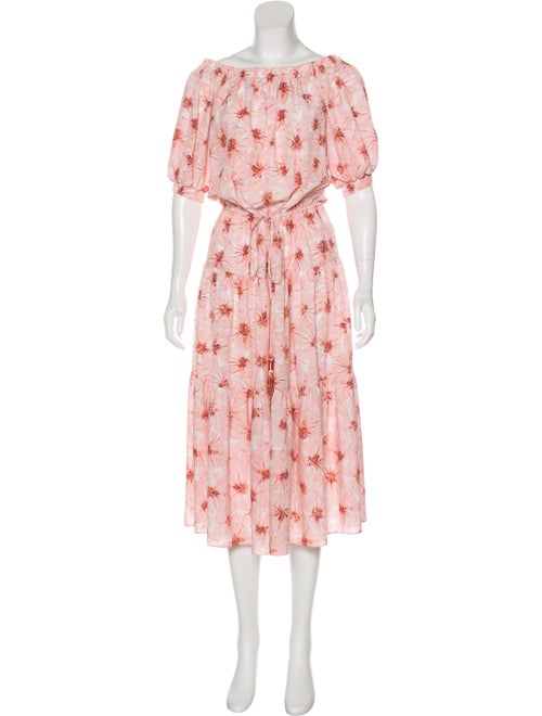 Alexis Floral Midi Dress Pink