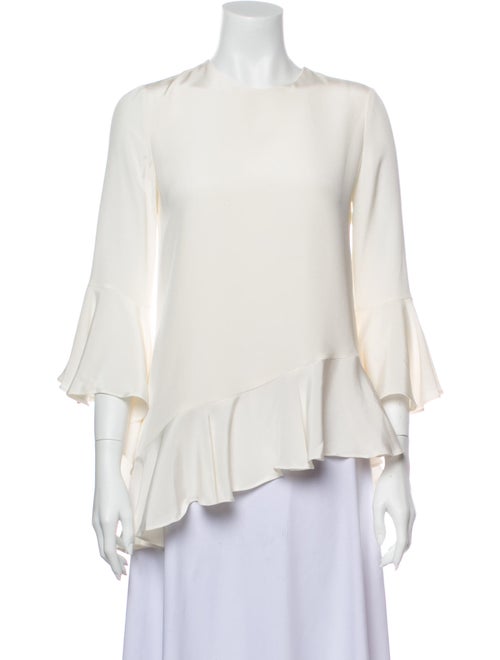 Alexis Silk Ruffle-Trimmed Top