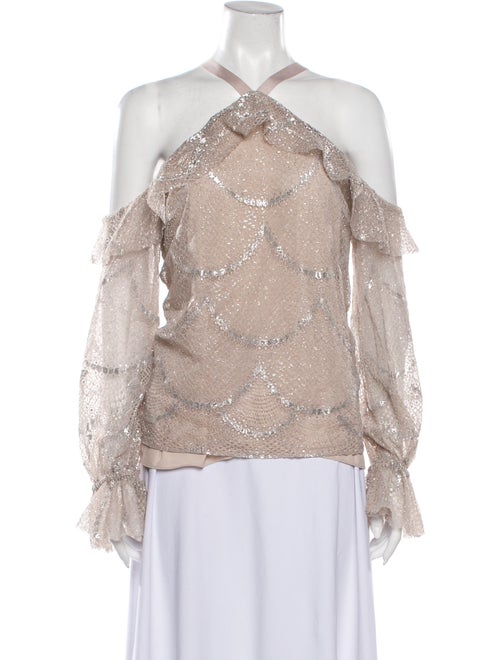 Alexis Lace Pattern Off-The-Shoulder Blouse