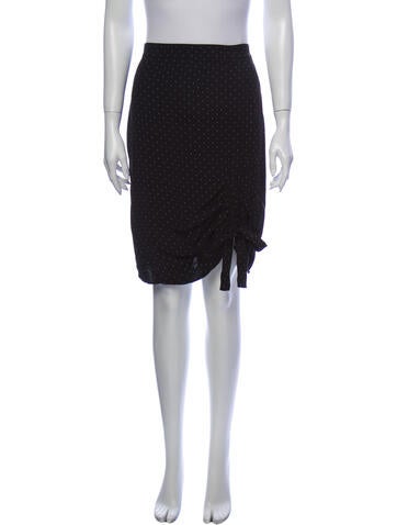 Alexis Skirts Polka Dot Print Knee-Length Skirt XS