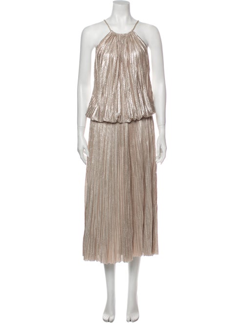 Alexis Halterneck Long Dress Gold